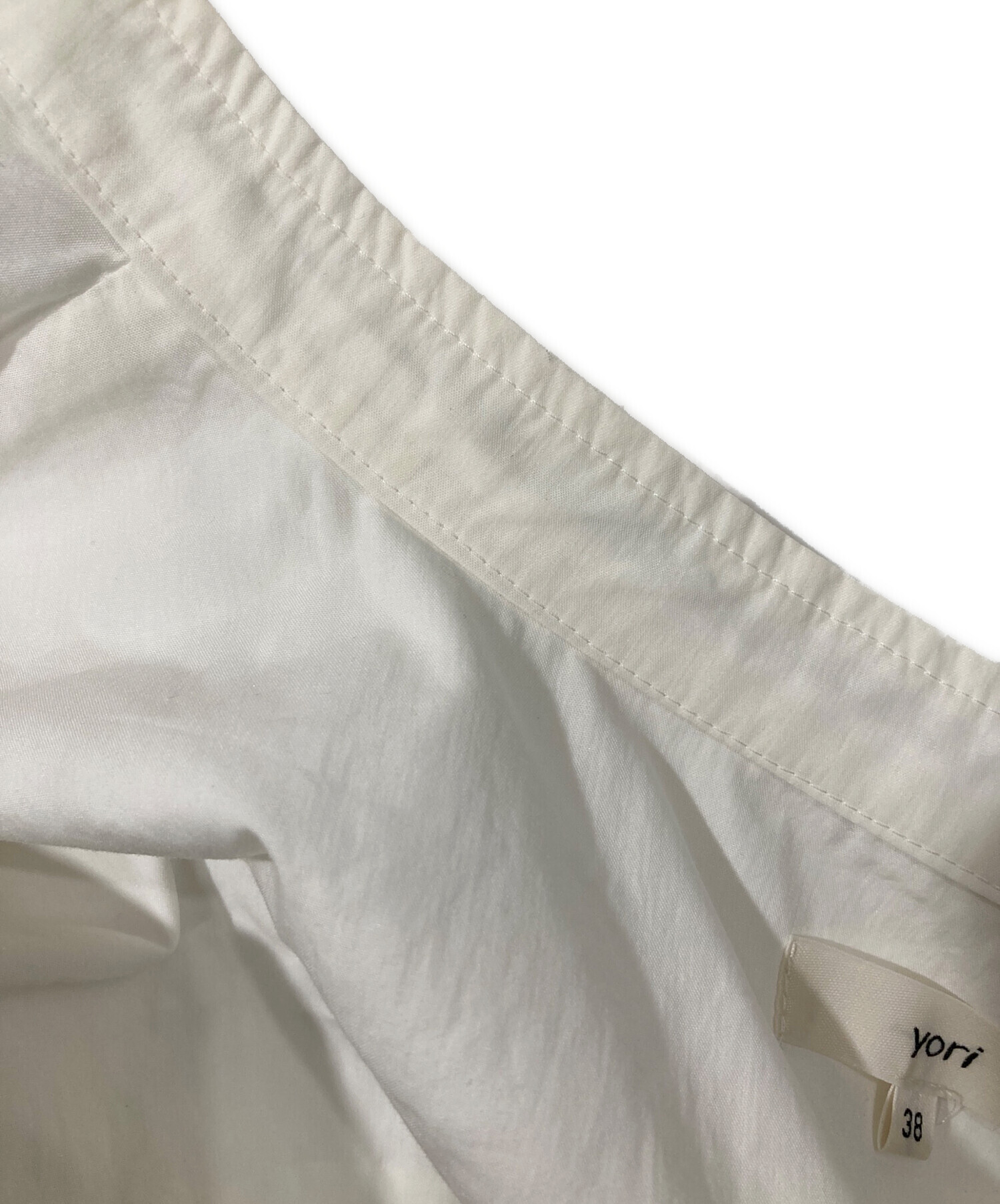 中古・古着通販】YORI (ヨリ) 半袖シャツ ホワイト サイズ:SIZE 38