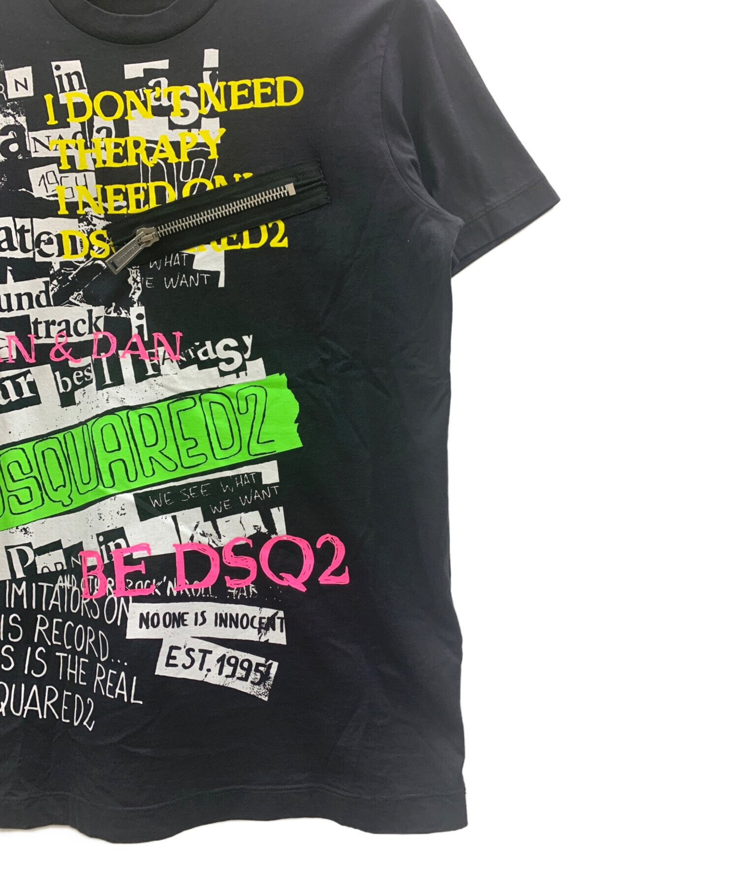 中古・古着通販】DSQUARED2 (ディースクエアード) Tシャツ ブラック