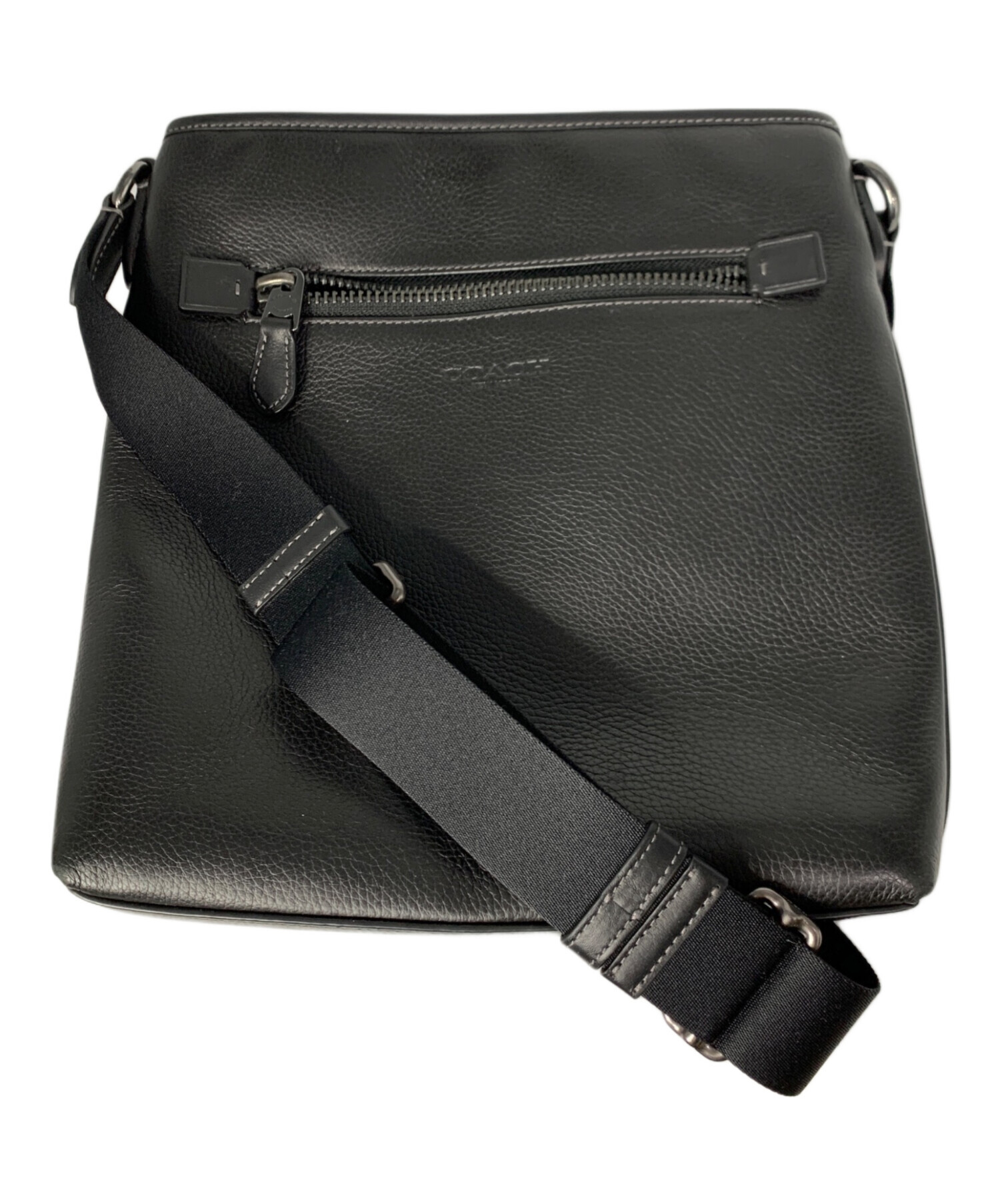 中古・古着通販】COACH (コーチ) スリムメッセンジャーバッグ ブラック 