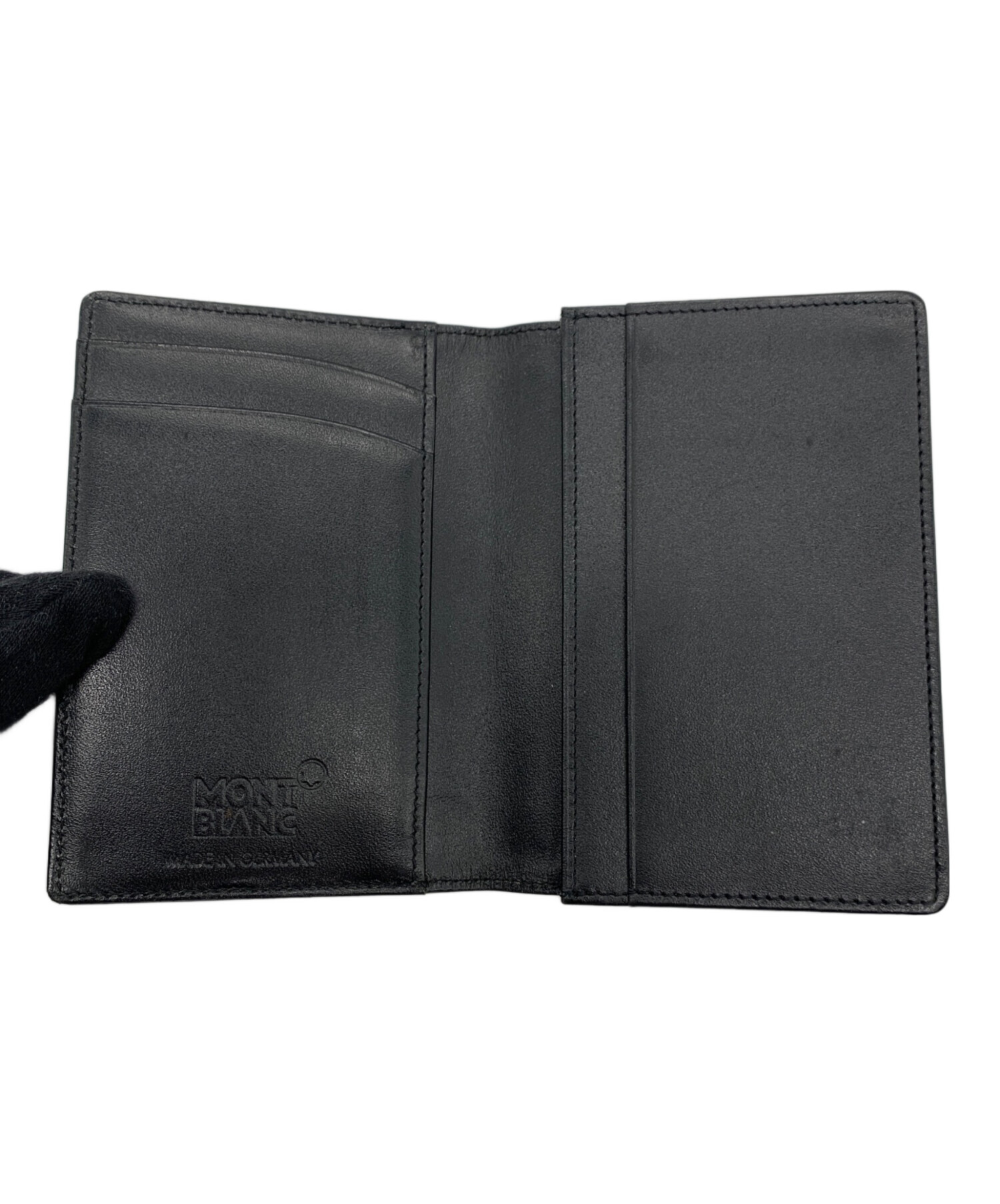 未使用　モンブラン メモ帳 札入れ カードホルダー付 ポケットサイズ 高級 中古・古着通販】MONTBLANC (モンブラン) カードケース ブラック