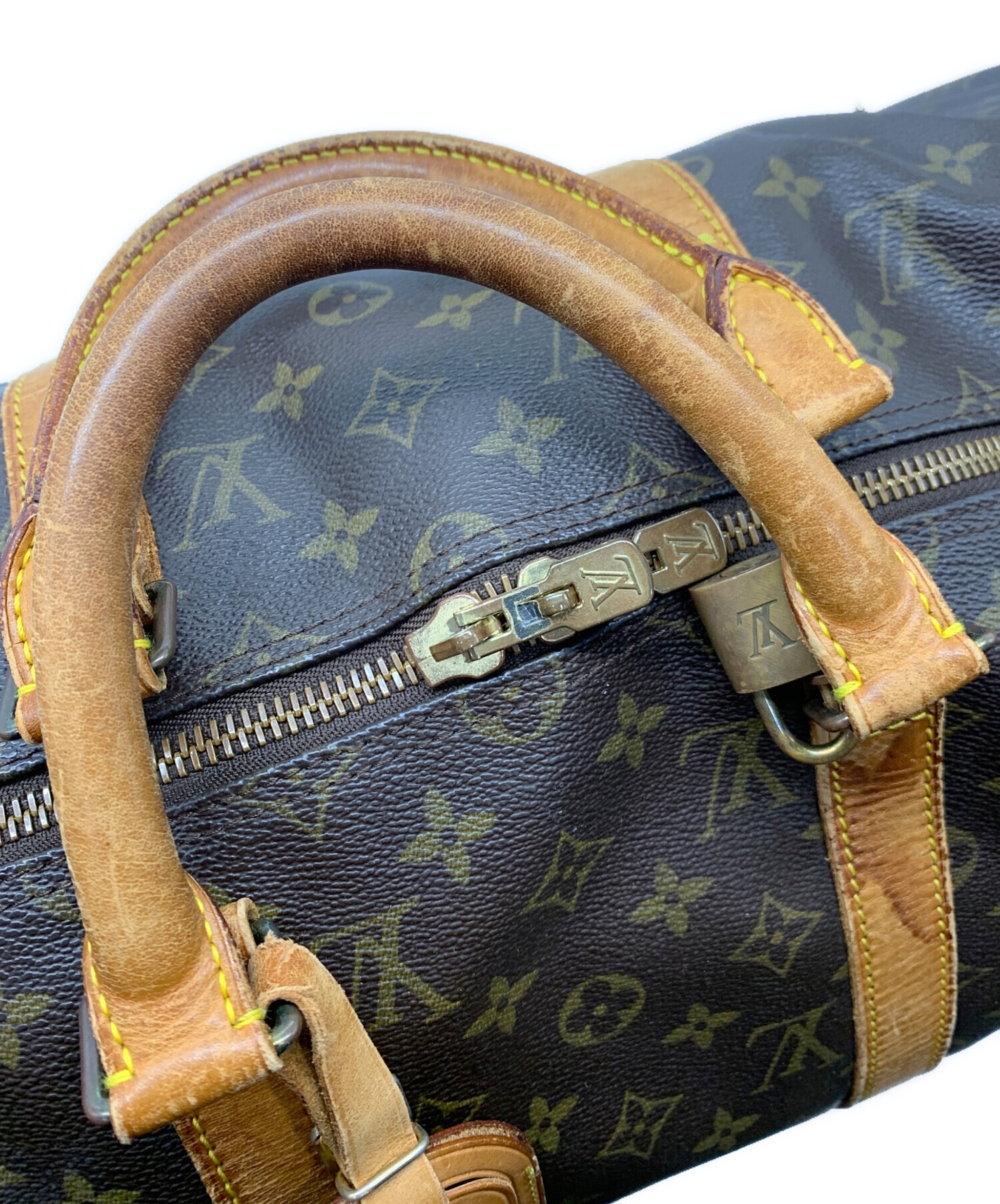 オールドルイヴィトン90年代ヴィンテージボストンバッグキーポル50