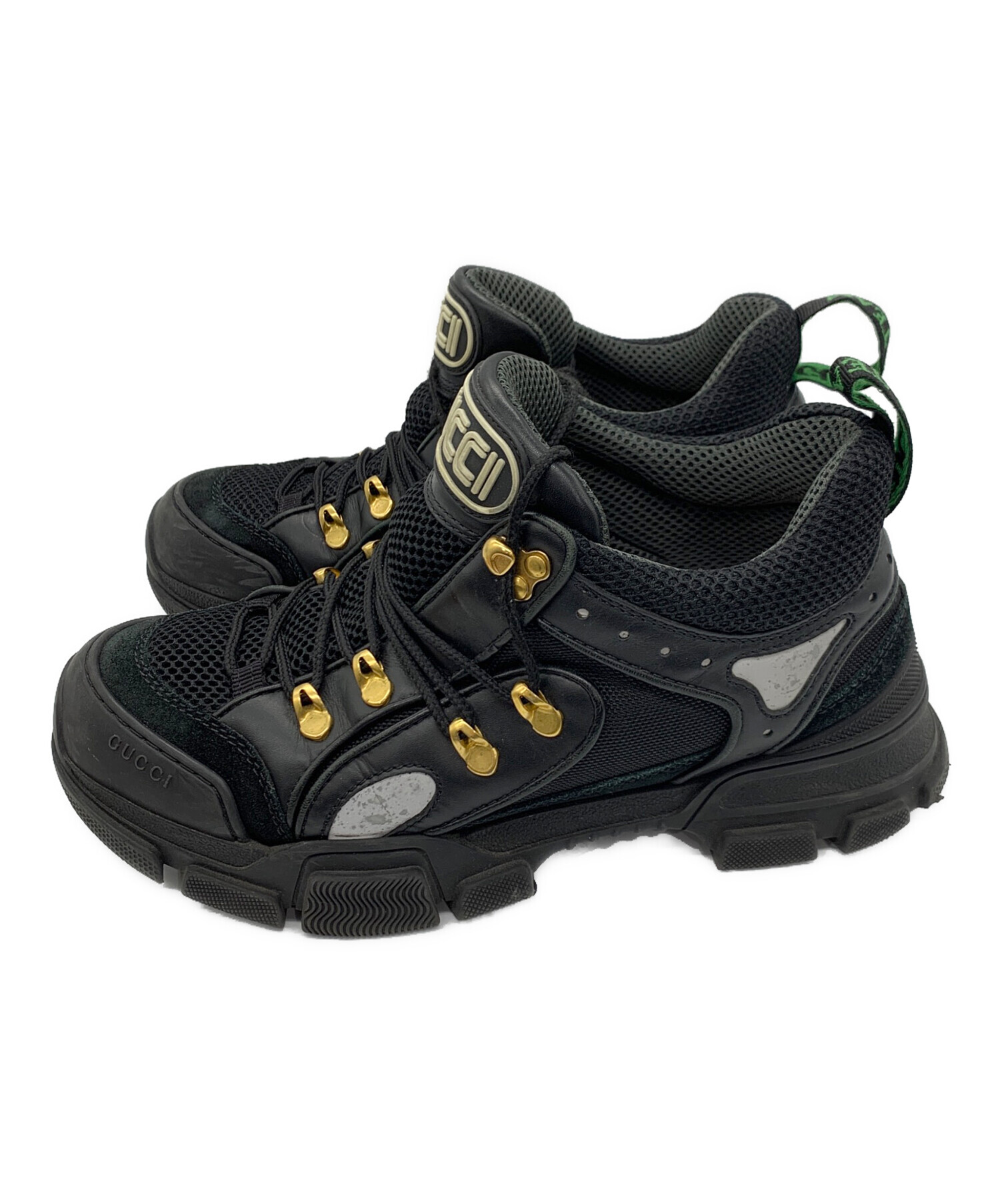 中古・古着通販】GUCCI (グッチ) フラッシュトレック ブラック サイズ