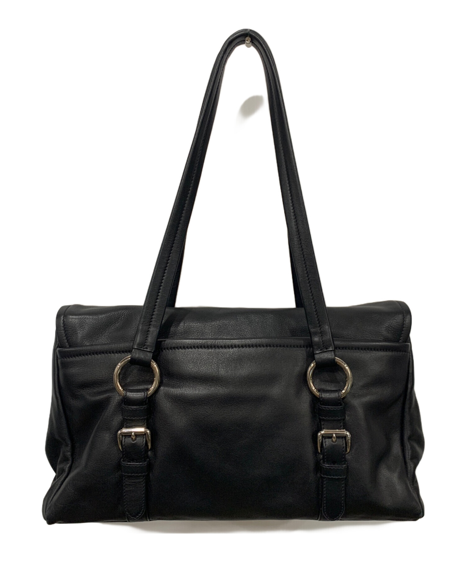 中古・古着通販】PRADA (プラダ) セミショルダーバッグ ブラック 