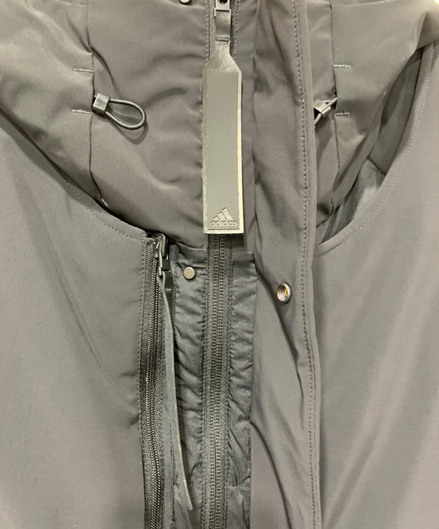 中古・古着通販】adidas (アディダス) ダウンコート ブラック サイズ