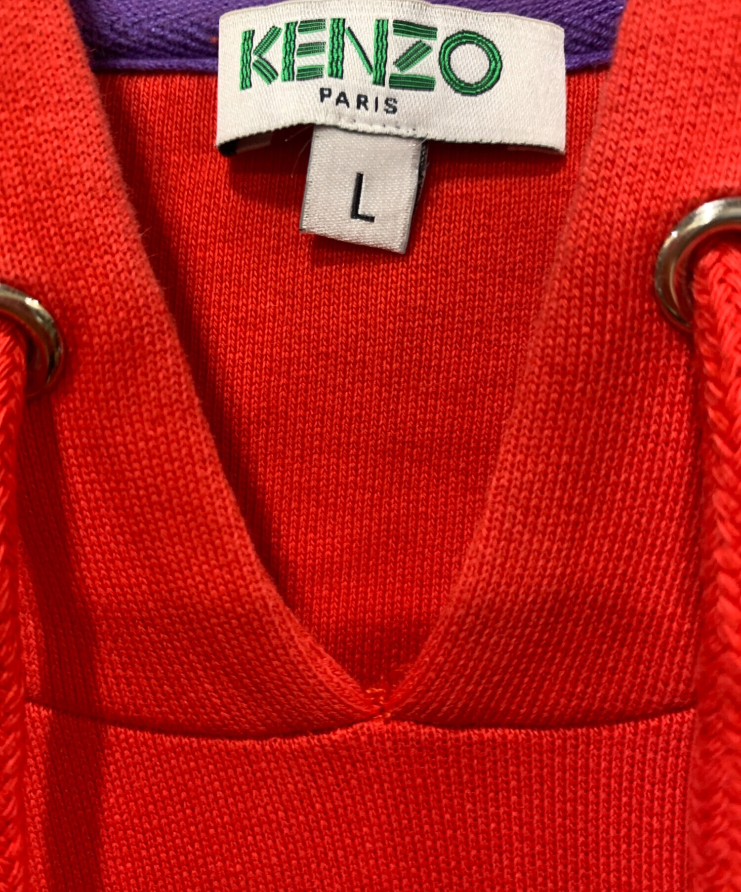 中古・古着通販】KENZO (ケンゾー) パーカー レッド サイズ:Lサイズ