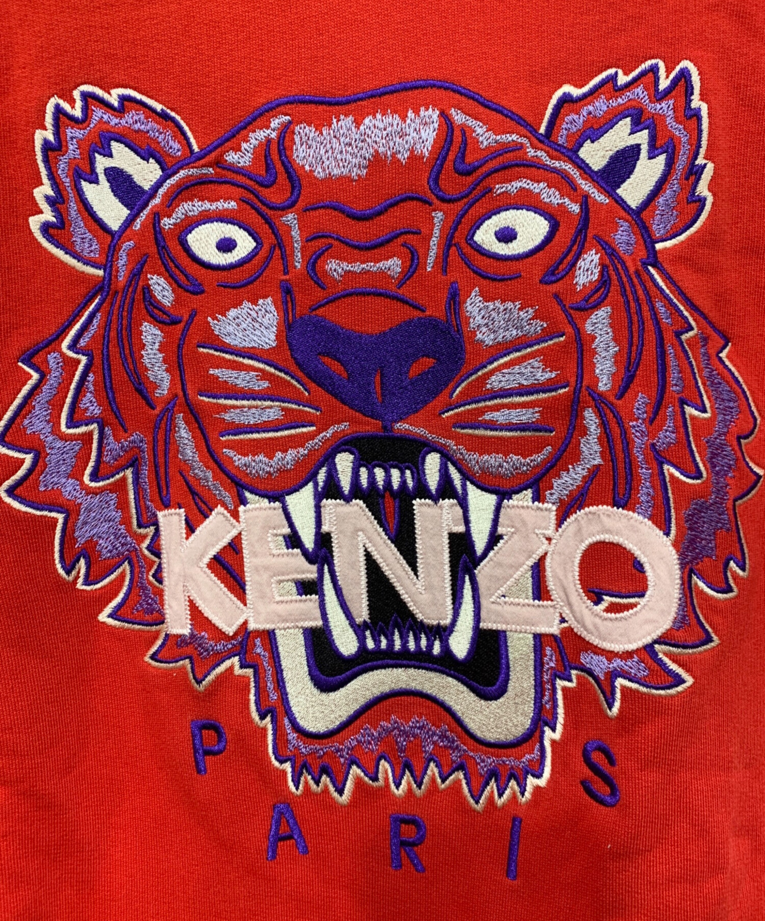 中古・古着通販】KENZO (ケンゾー) パーカー レッド サイズ:Lサイズ