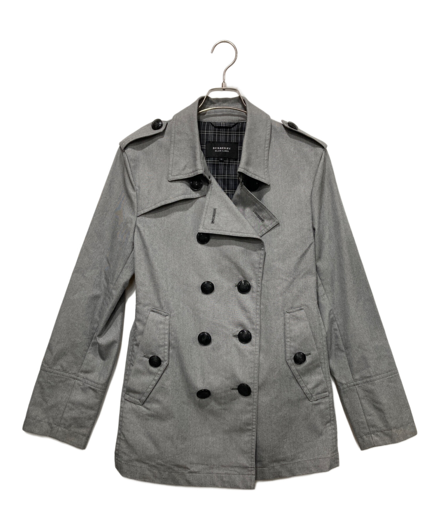 BURBERRY BLACK Label グレー トレンチコート BURBERRY BLACK トレンチ