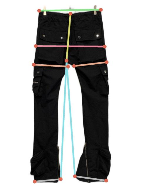 中古・古着通販】MLVINCE (メルヴィンス) カーゴパンツ ブラック