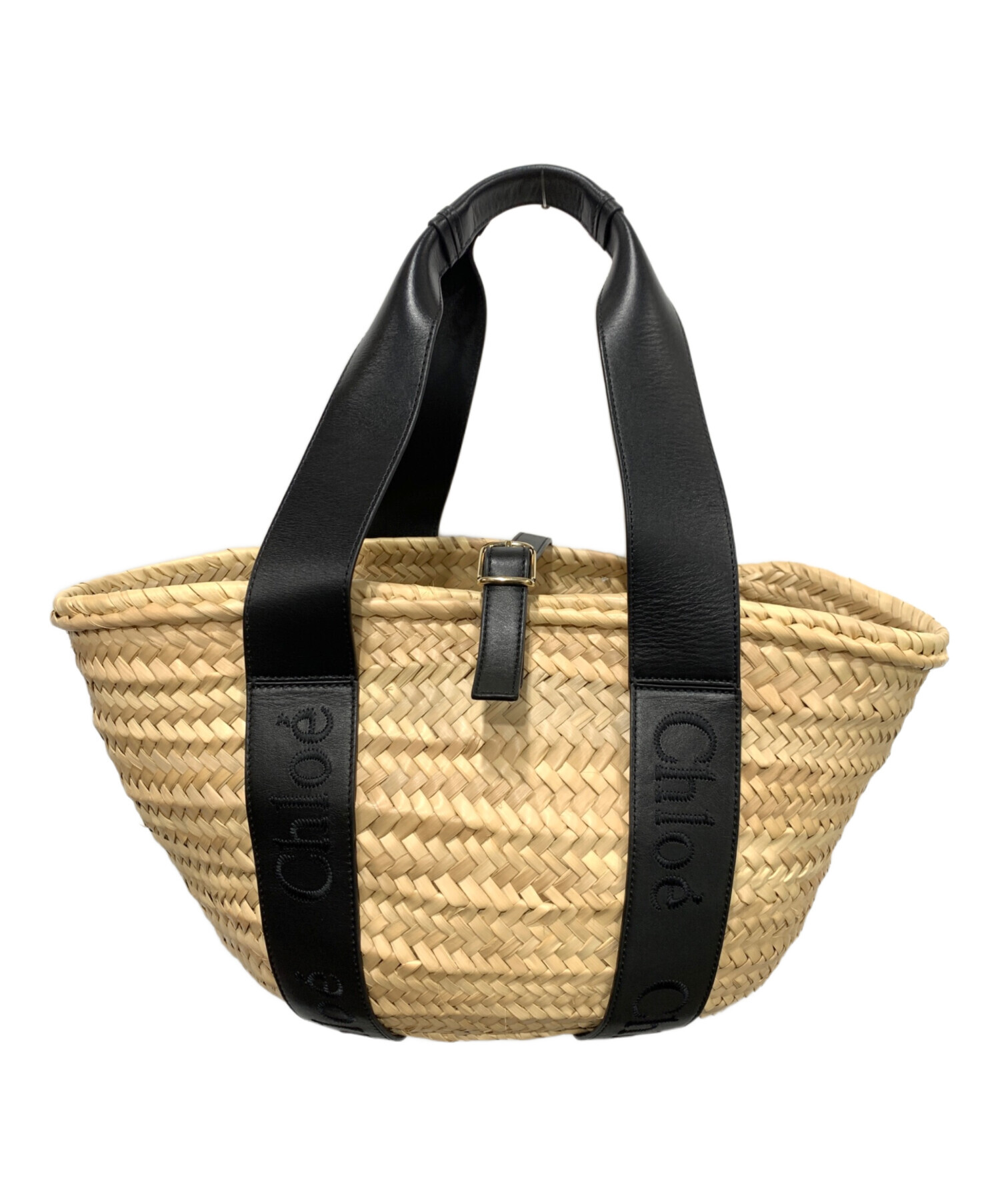 中古・古着通販】Chloe (クロエ) カゴバッグ ナチュラル×ブラック