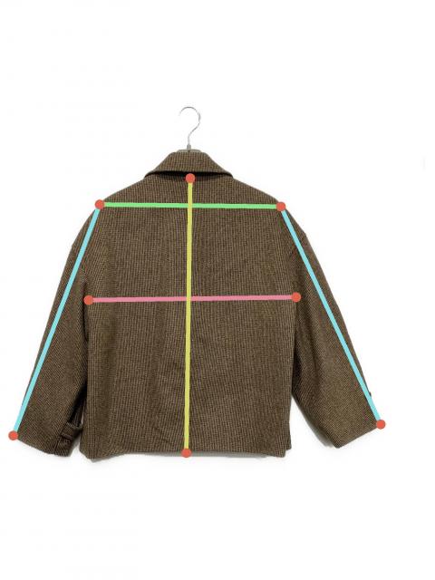 ★値下げ★ピンチェックバルカラーショートコート FRAMeWORK（フレームワーク）の「ピンチェックバルカラーショート