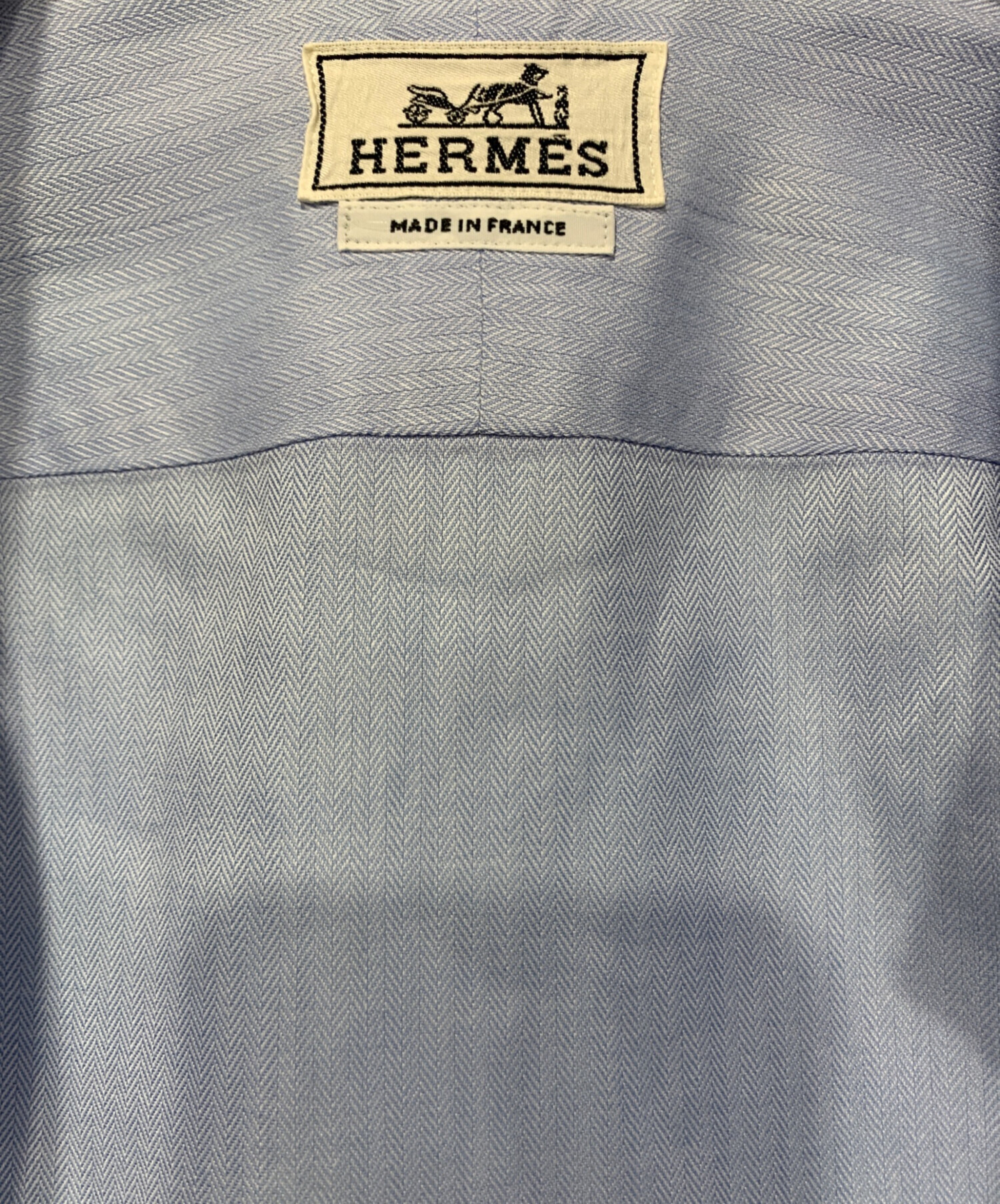 中古・古着通販】HERMES (エルメス) 長袖シャツ スカイブルー サイズ 