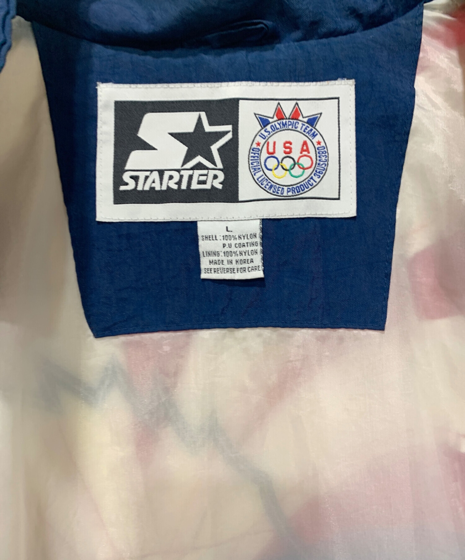 中古・古着通販】STARTER (スターター) ナイロンジャケット ネイビー 