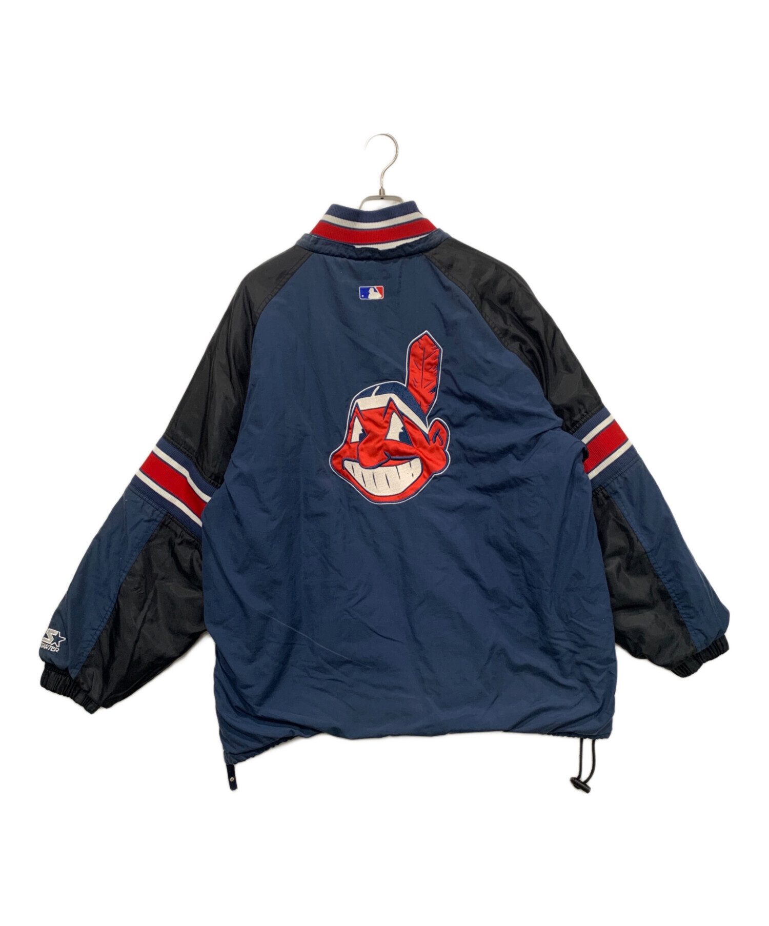 中古・古着通販】STARTER (スターター) INDIANS ブルゾン ネイビー 