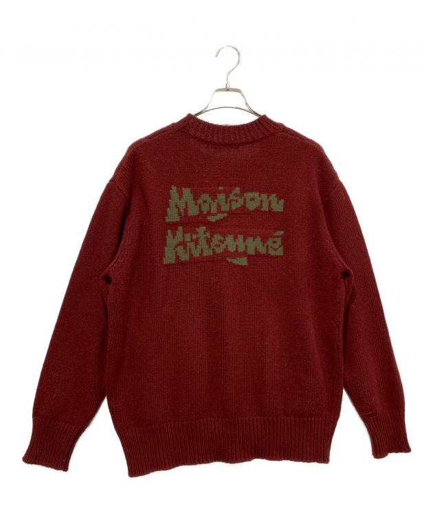 中古・古着通販】maison kitsune (メゾンキツネ) カーディガン ワイン 