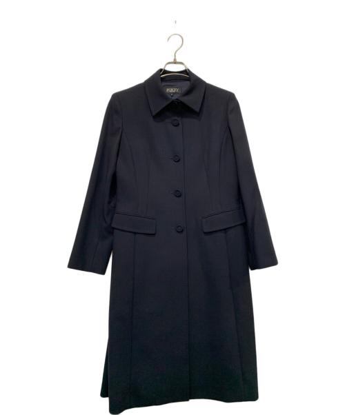 中古・古着通販】FOXEY (フォクシー) ステンカラーコート ブラック