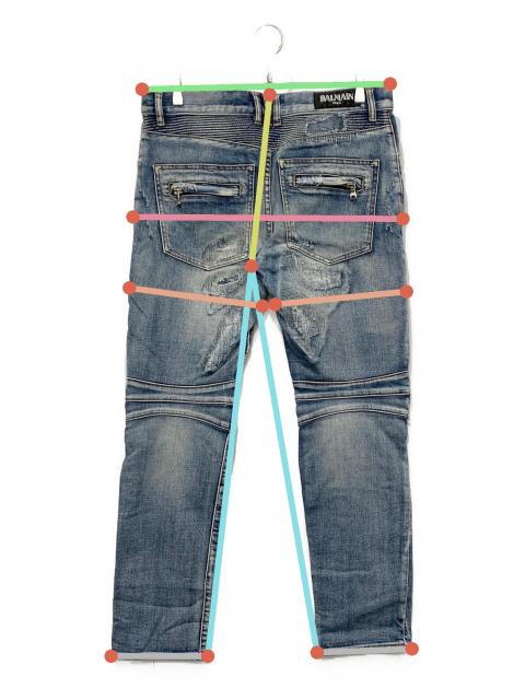 中古・古着通販】BALMAIN (バルマン) デニムパンツ インディゴ サイズ