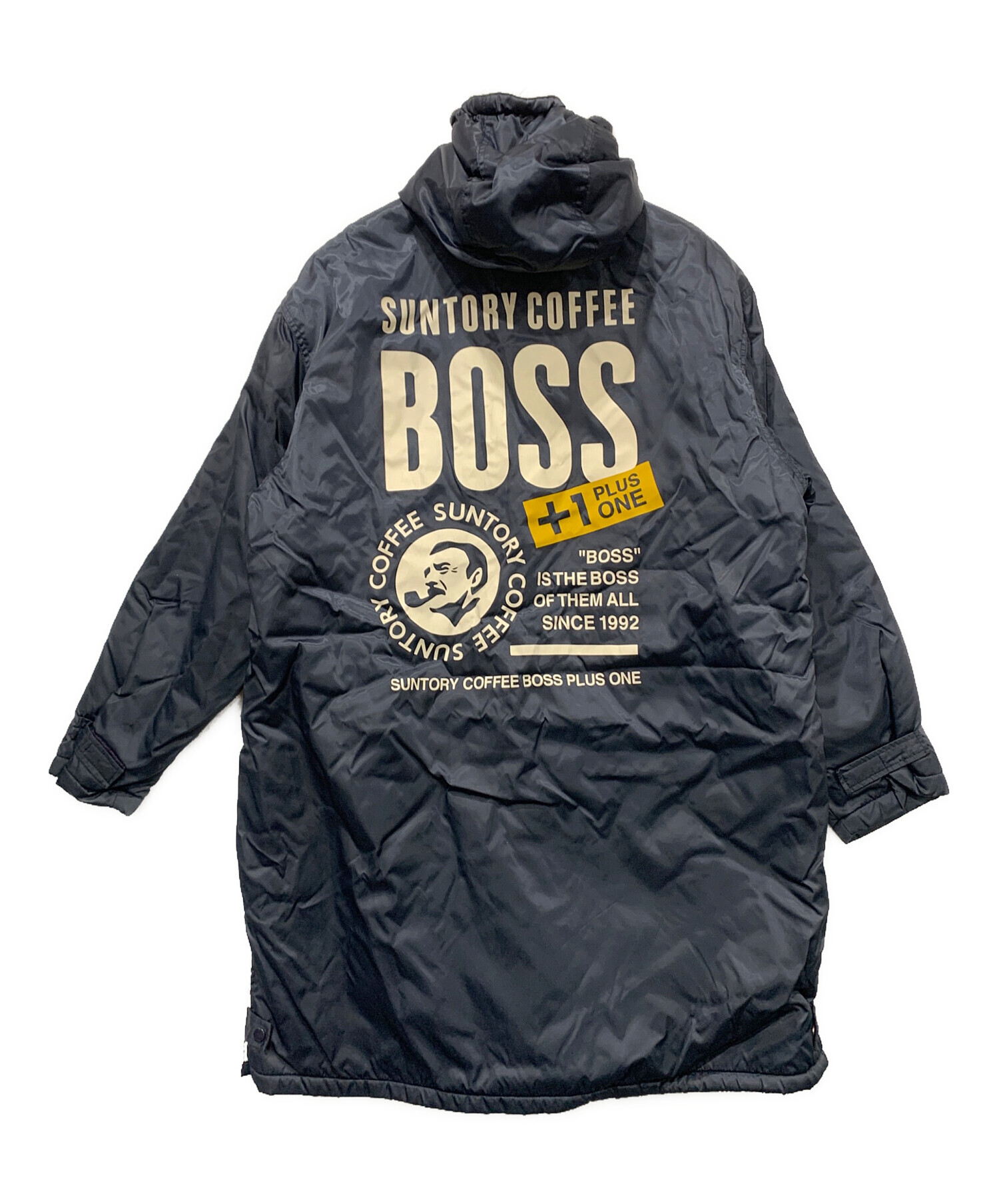 SUNTORY COFFEE BOSS ベンチコート ネイビー 中古・古着通販】SUNTORY (サントリー) ベンチコート SUNTORY COFFEE