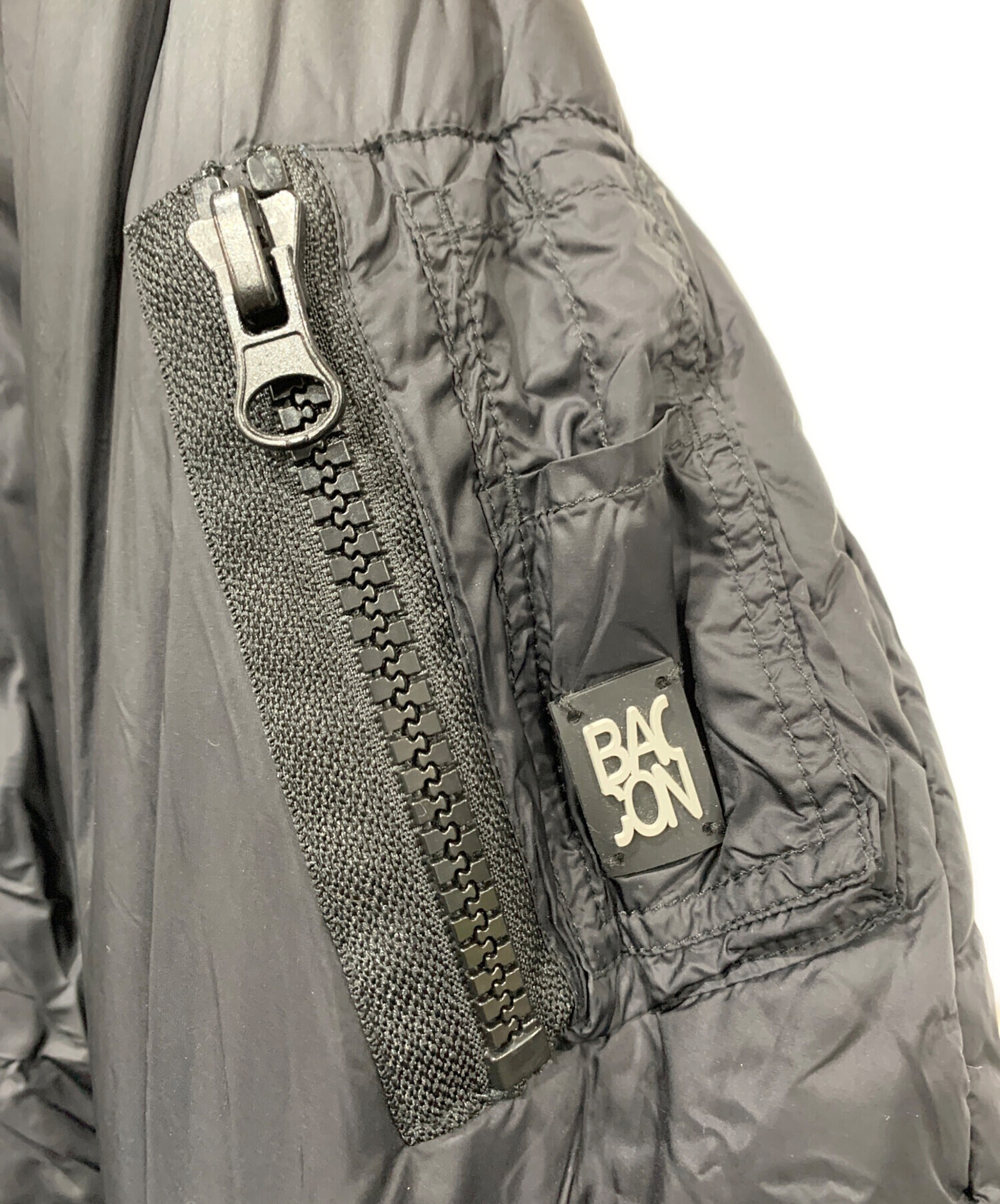 中古・古着通販】BACON (ベーコン) ショート丈中綿ジャケット ブラック 