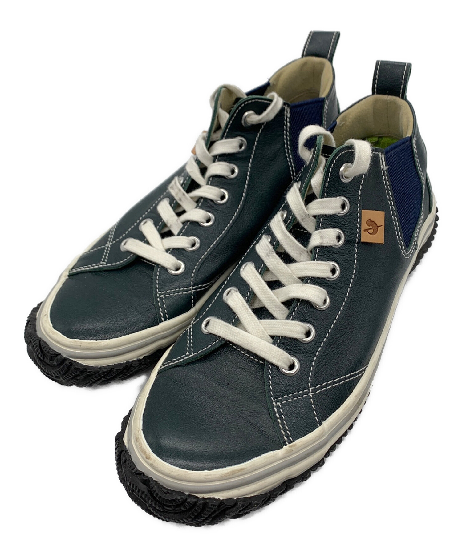 SPINGLE サイズS表記 サイドゴア レザースニーカー 中古・古着通販