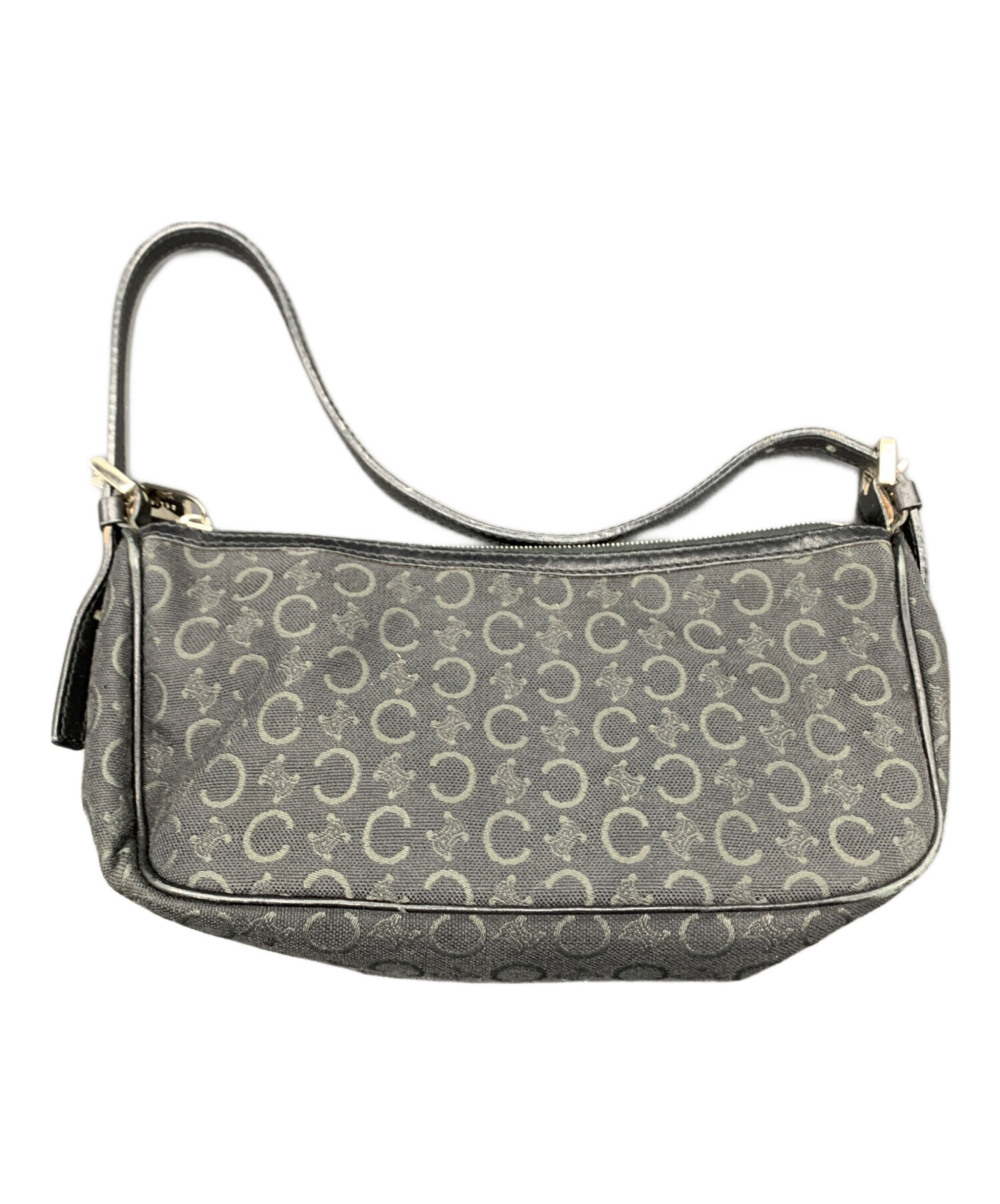 ☆美品☆ セリーヌ Cマカダム アクセサリーポーチ ハンドバッグ　キャンバス 中古・古着通販】CELINE (セリーヌ) Cマカダム アクセサリーポーチ