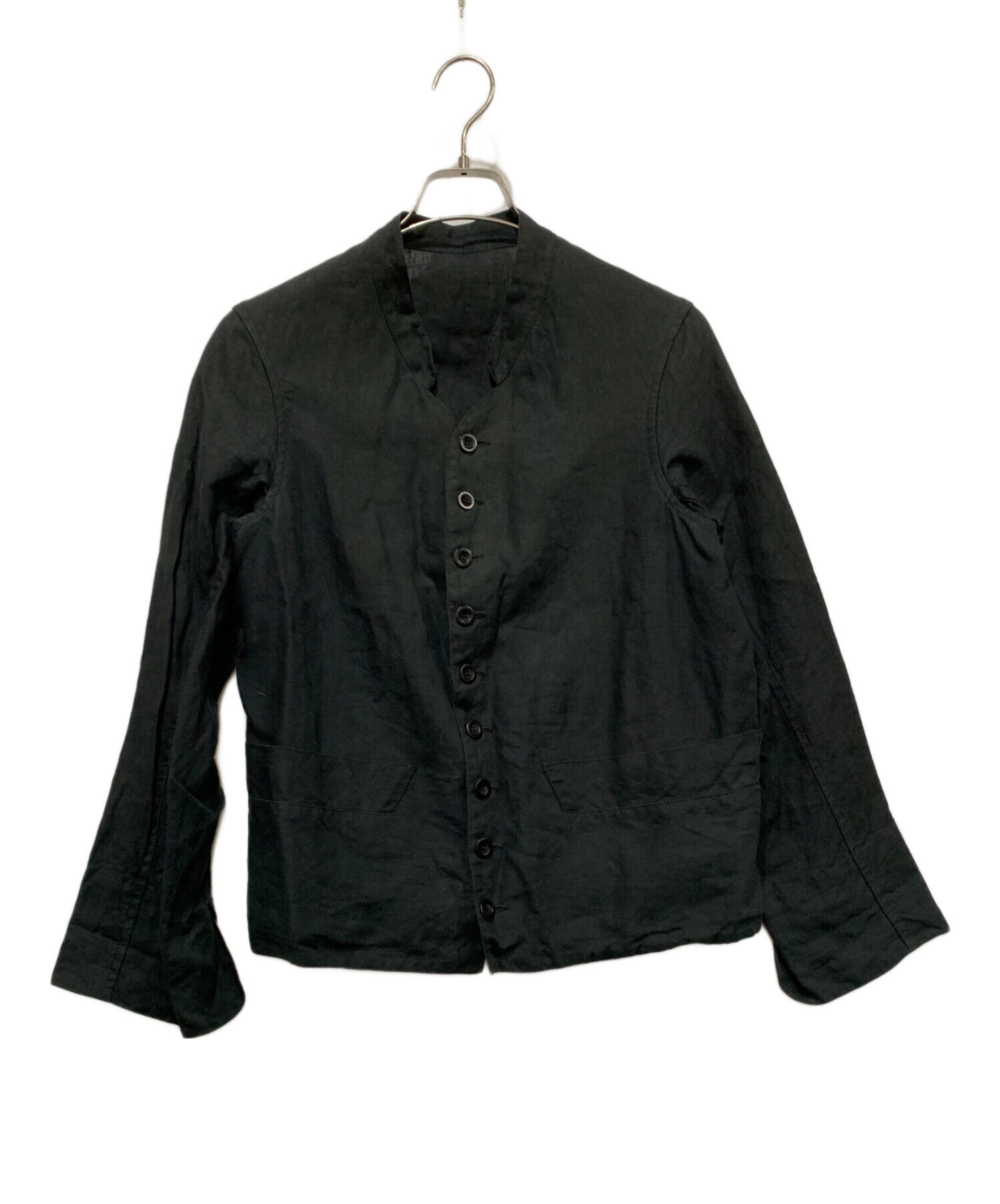 アナトミカ　ドルマンジャケットブラックインディゴリネン アナトミカ ドルマンジャケットブラックインディゴリネン ANATOMICA
