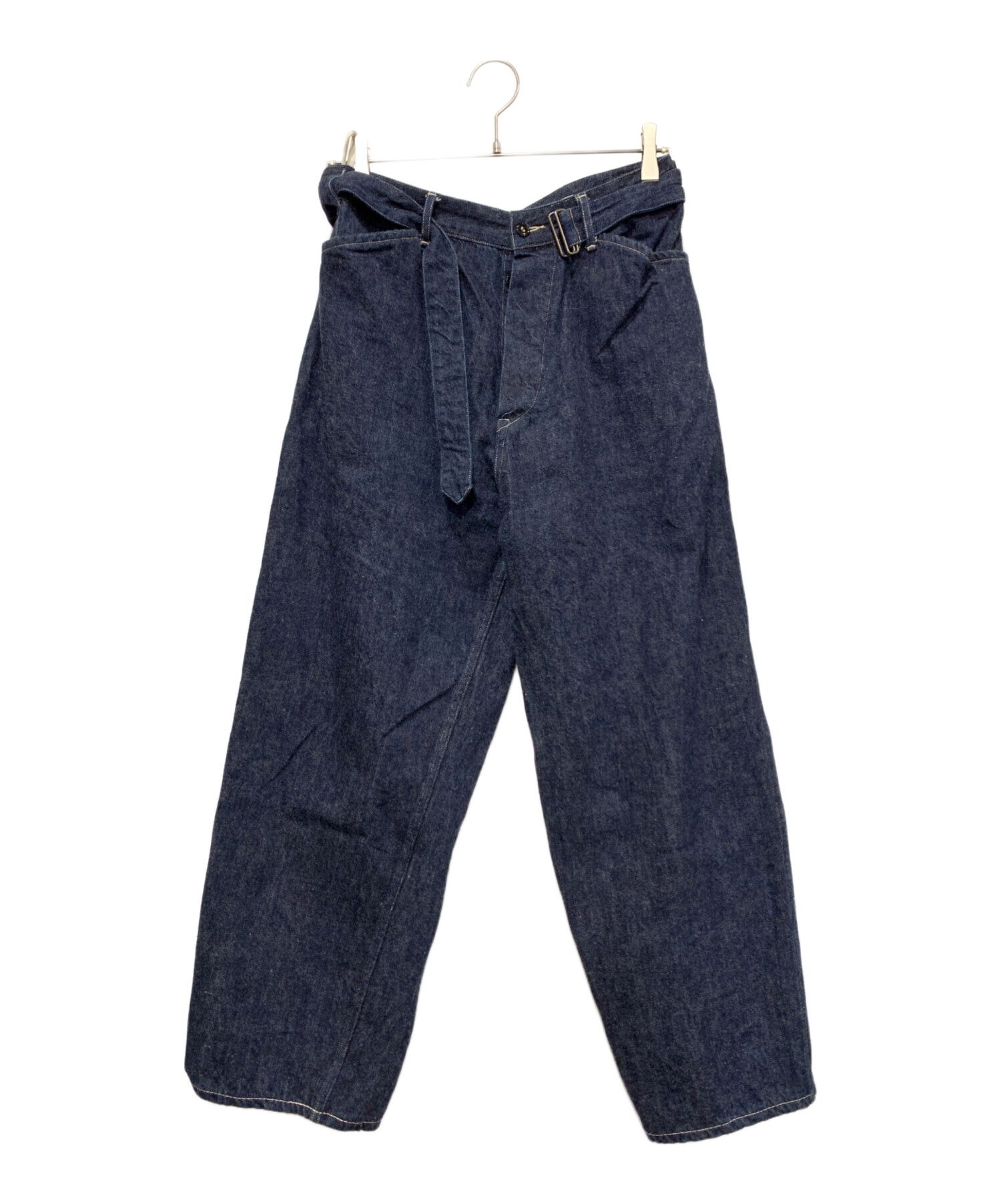 中古・古着通販】COMOLI (コモリ) デニム ベルテッドパンツ インディゴ