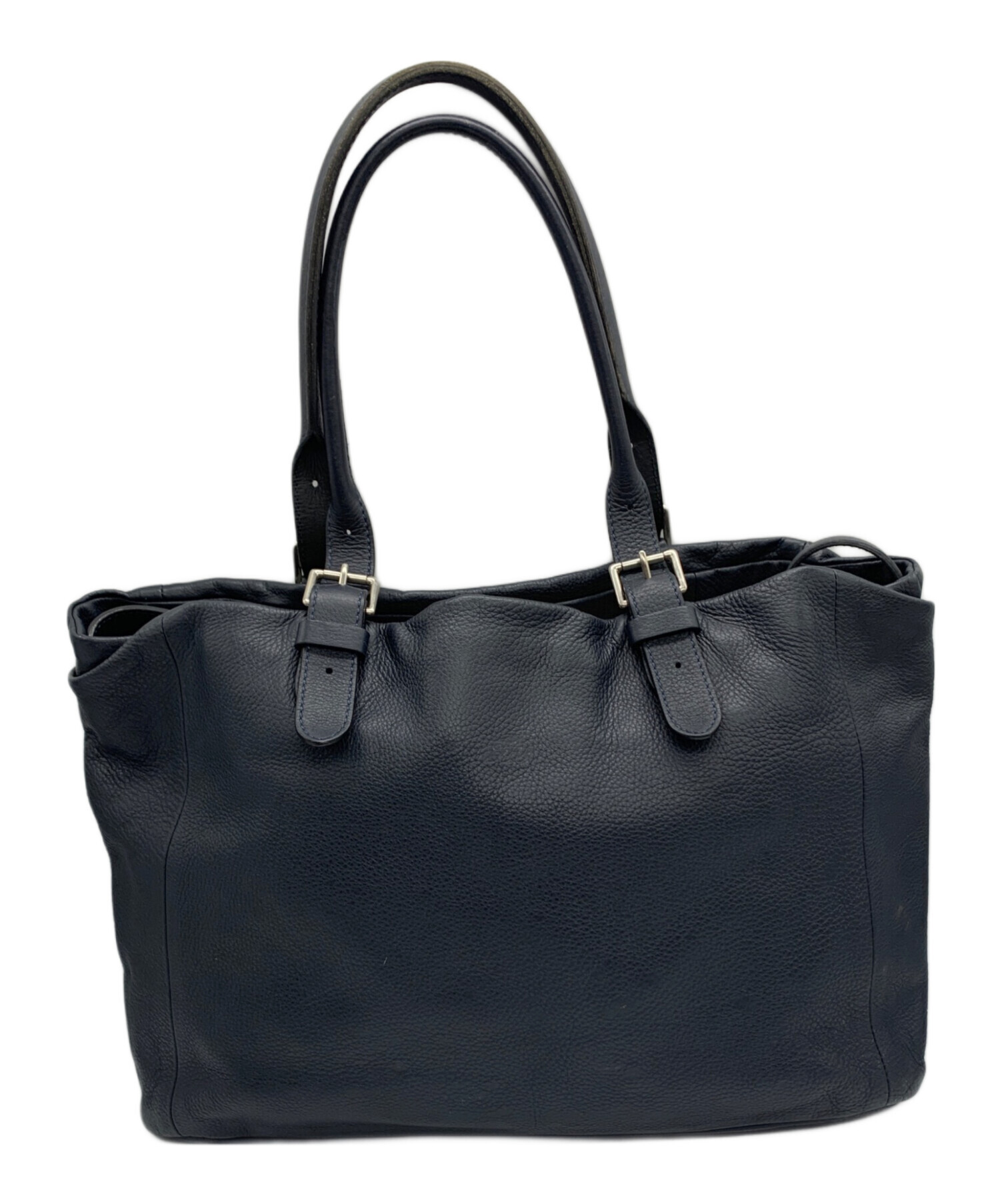 美品　felisiフェリージトートバッグ　オールレザー　ネイビー 中古・古着通販】Felisi (フェリージ) レザートートバッグ ネイビー