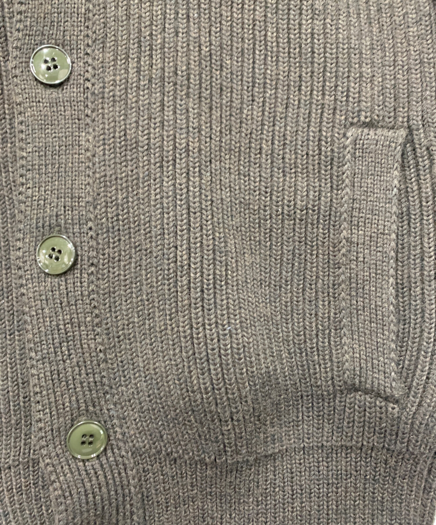 【未使用】ZANONE グレー リブ編み カーディガン 未使用】ZANONE グレー リブ編み カーディガン 中古・古着通販】Zanone