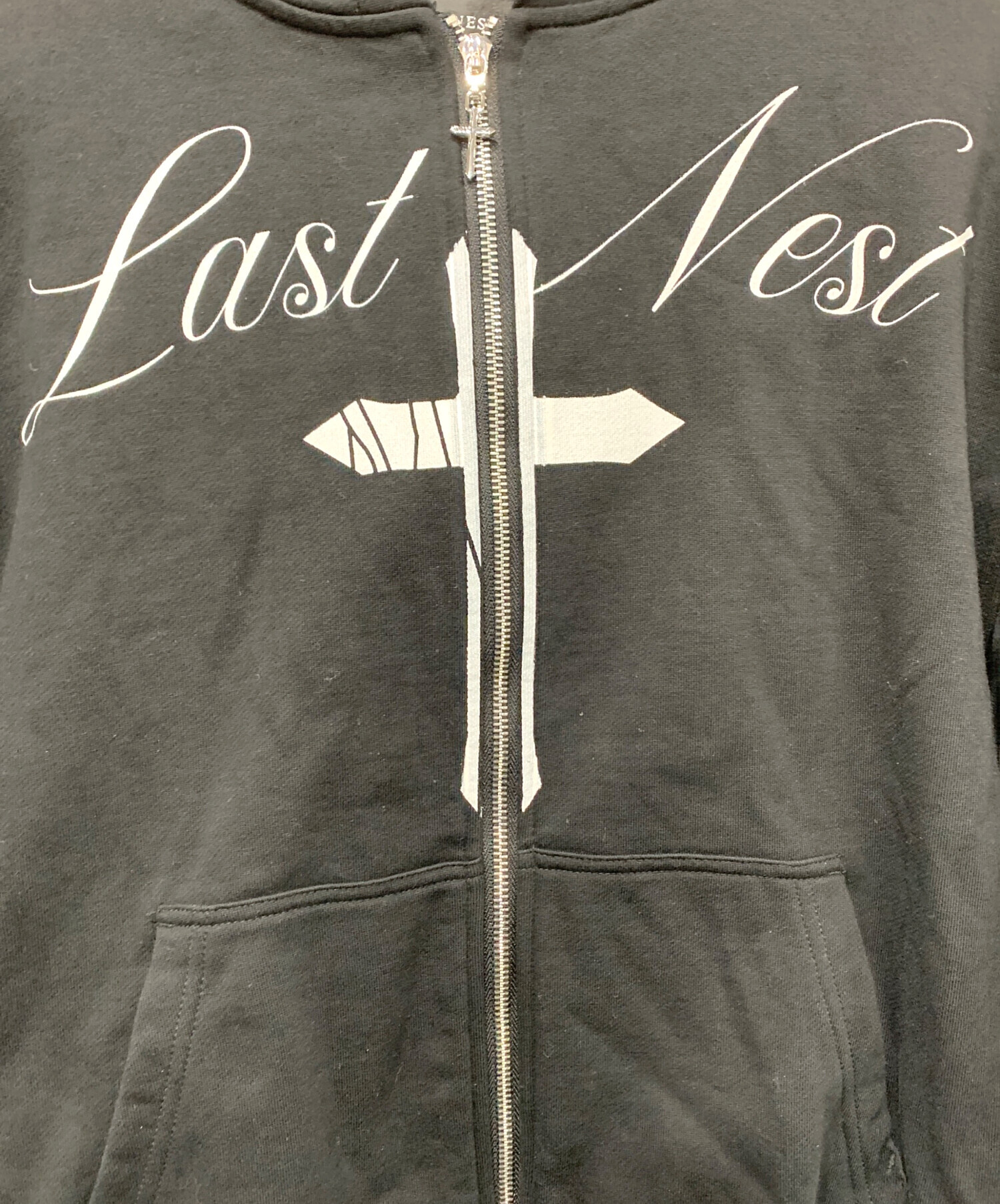中古・古着通販】LAST NEST (ラストネスト) ジップパーカー ブラック
