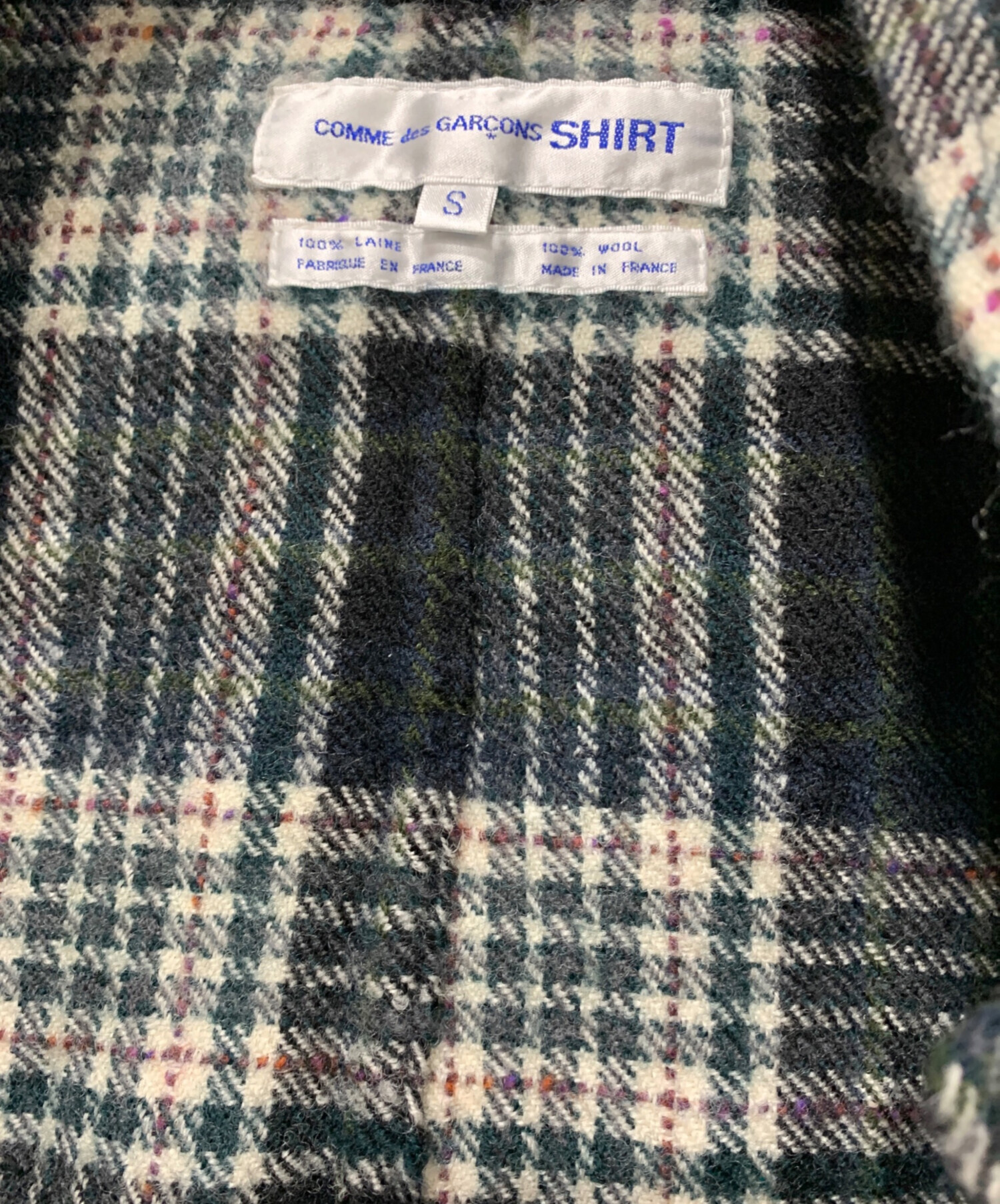 コムデギャルソンシャツ　ネイビー コート サイズXS ウール100% 中古・古着通販】COMME des GARCONS SHIRT (コムデギャルソンシャツ