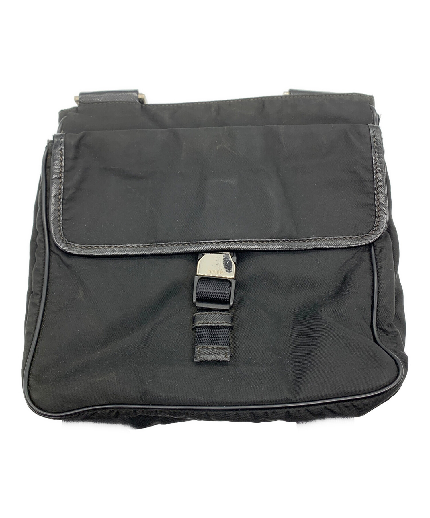 中古・古着通販】PRADA (プラダ) ナイロンショルダーバッグ ブラック