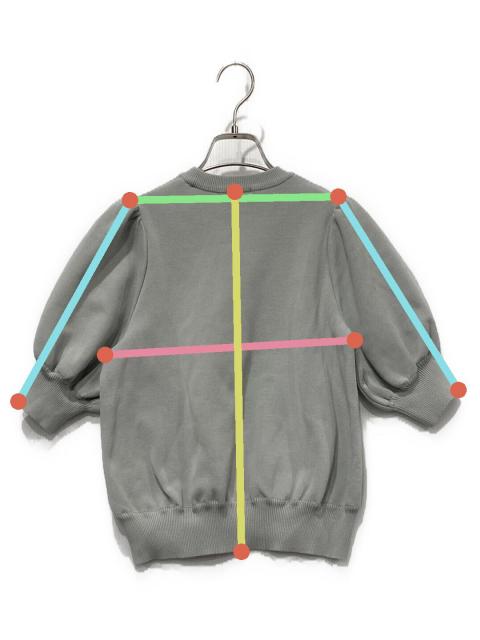 中古・古着通販】YORI (ヨリ) 半袖ニット グレー サイズ:FREE