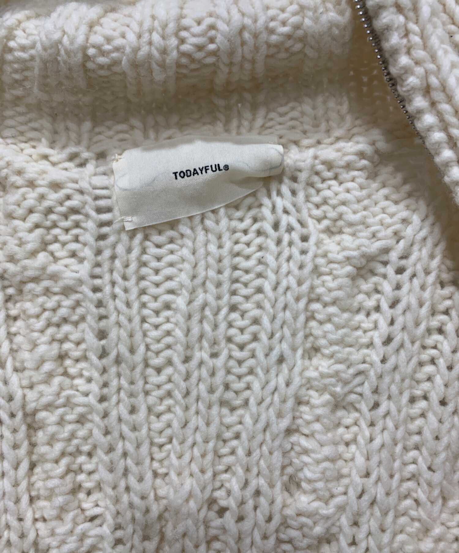 中古・古着通販】TODAYFUL (トゥデイフル) Volume Handknit Cardigan
