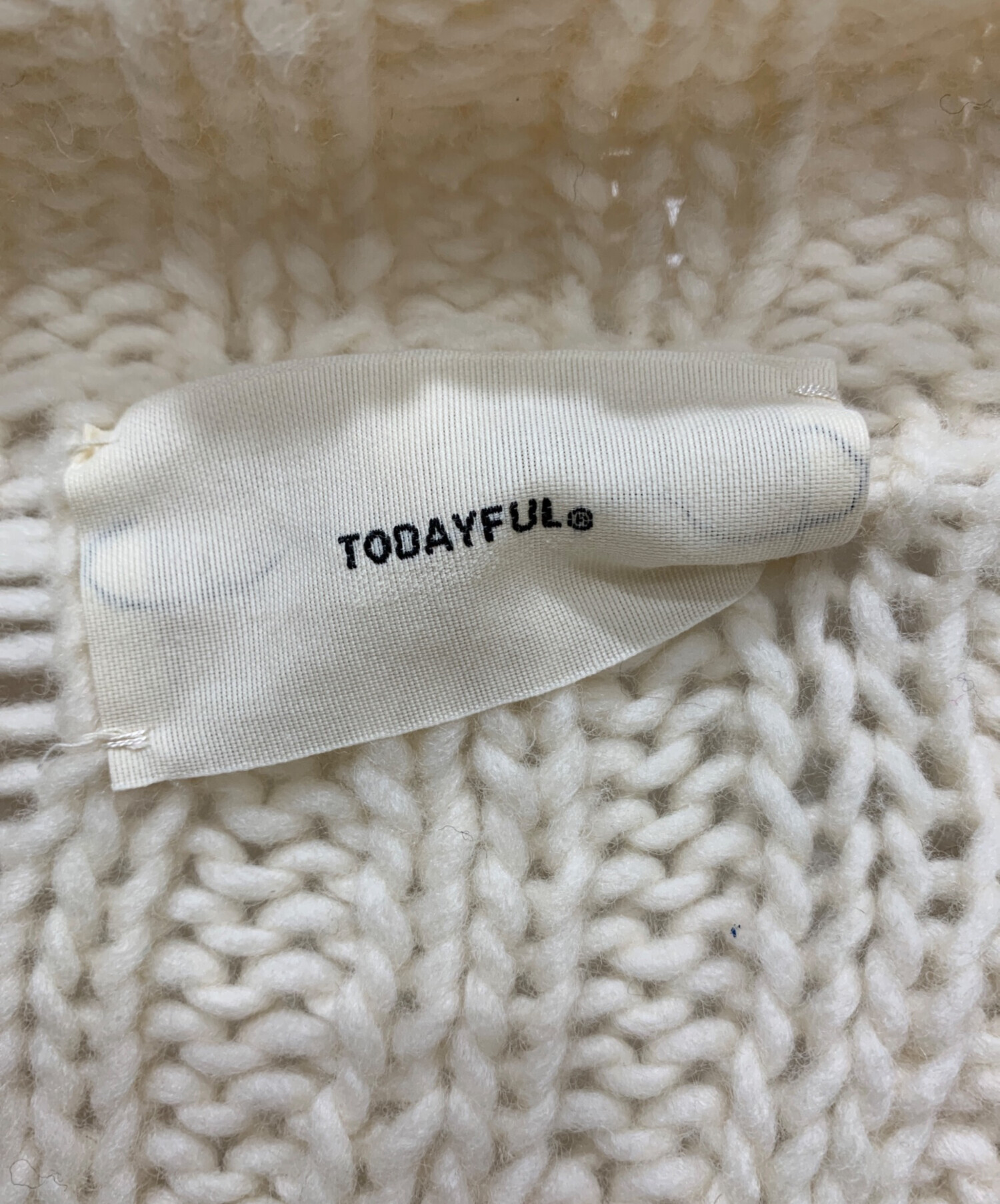 中古・古着通販】TODAYFUL (トゥデイフル) Volume Handknit Cardigan