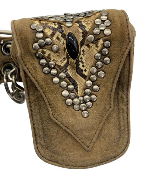 中古・古着通販】KMRII (ケムリ) 5連 ウエストポーチ ベージュ