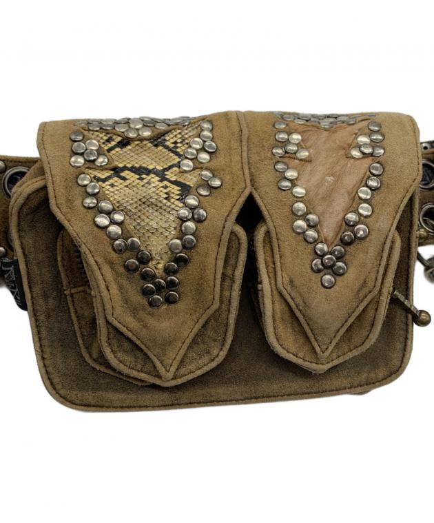 中古・古着通販】KMRII (ケムリ) 5連 ウエストポーチ ベージュ