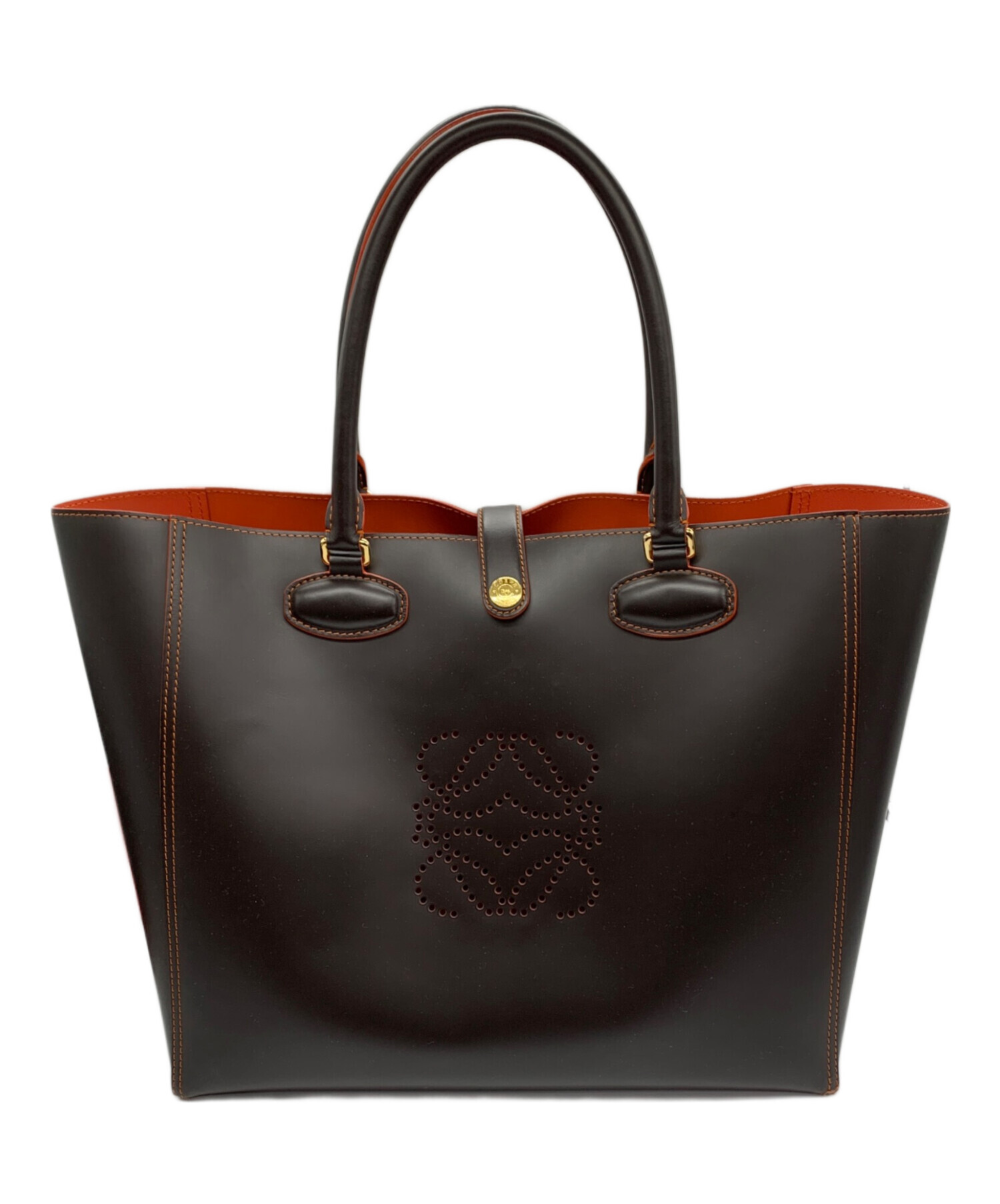 中古・古着通販】LOEWE (ロエベ) レオ アナグラム ハンドバッグ