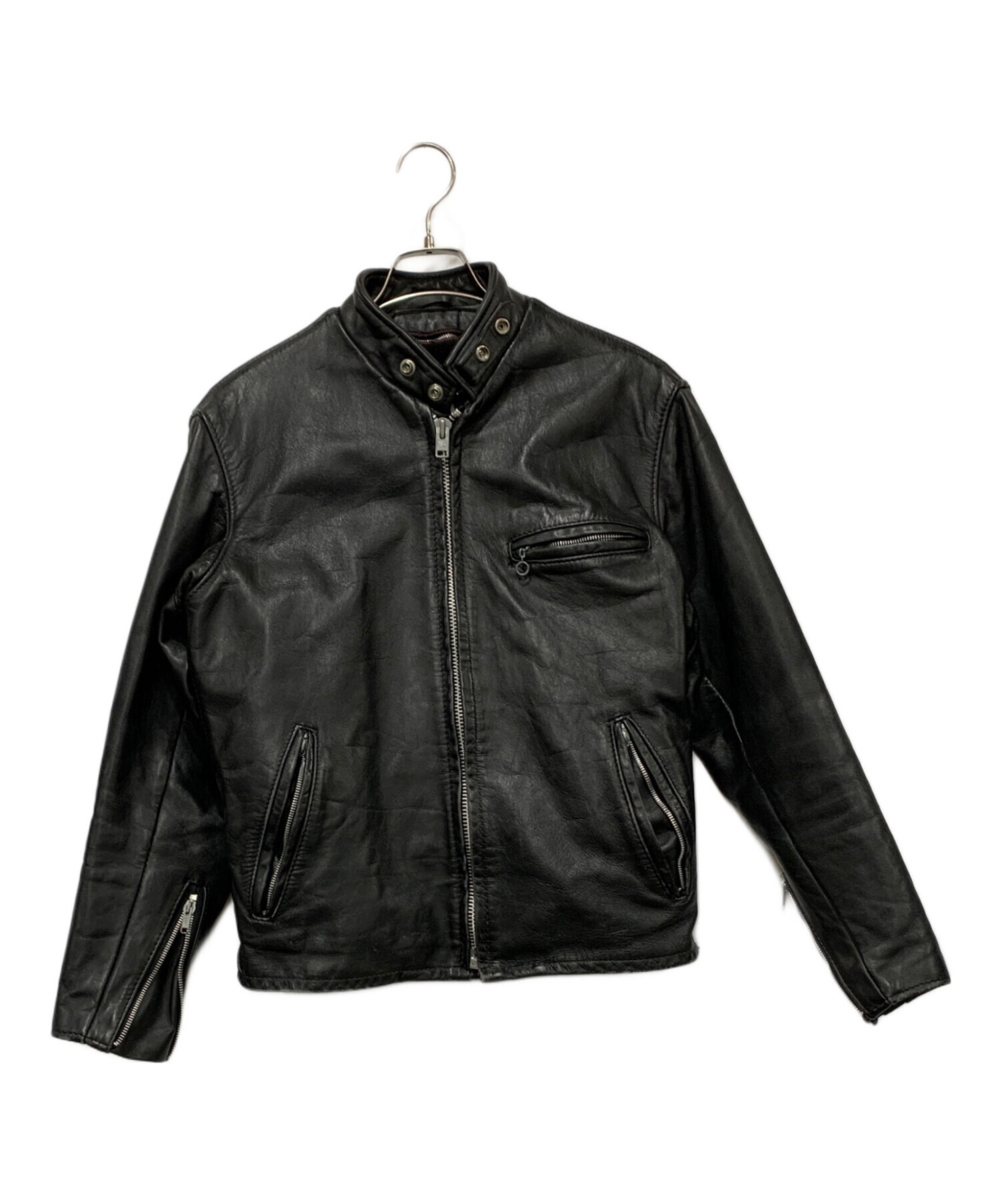 SChOTT シングルライダース　サイズ　38(中古品） 中古・古着通販】Schott (ショット) シングルライダースジャケット