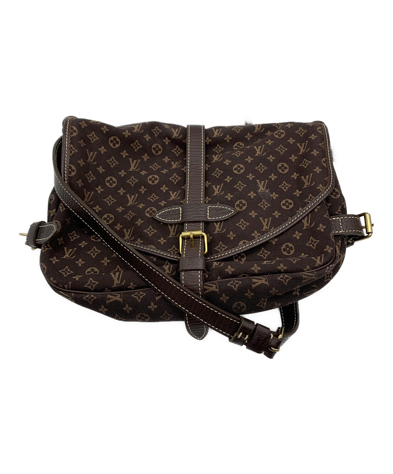 LOUIS VUITTON◇ブローニュ30_モノグラム・ミニ・ラン_BRW/キャンバス 