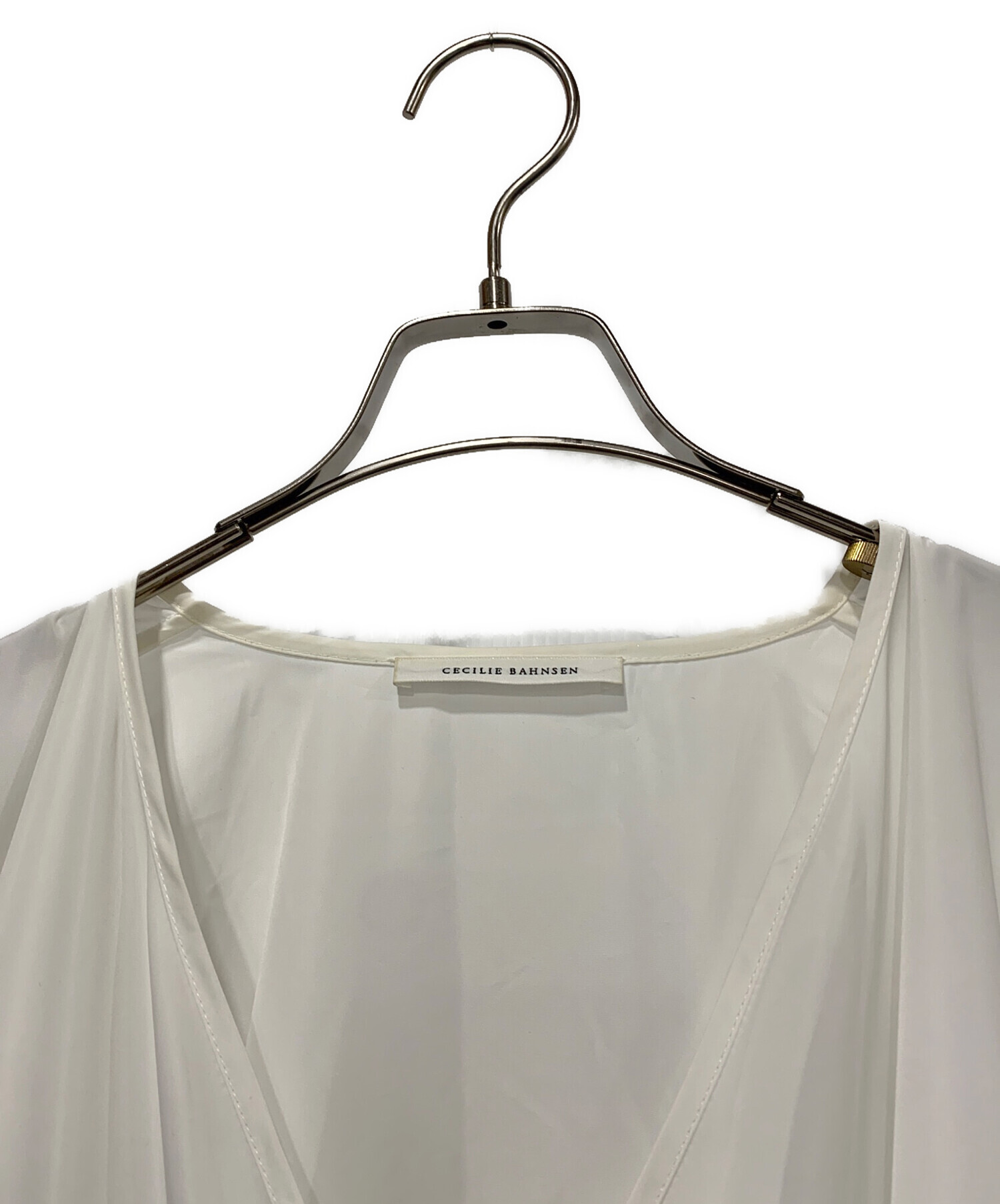 セシリーバンセン　ラップワンピース　ドレス　AMALIE DRESS 白　M/L CECILIE BAHNSEN】 