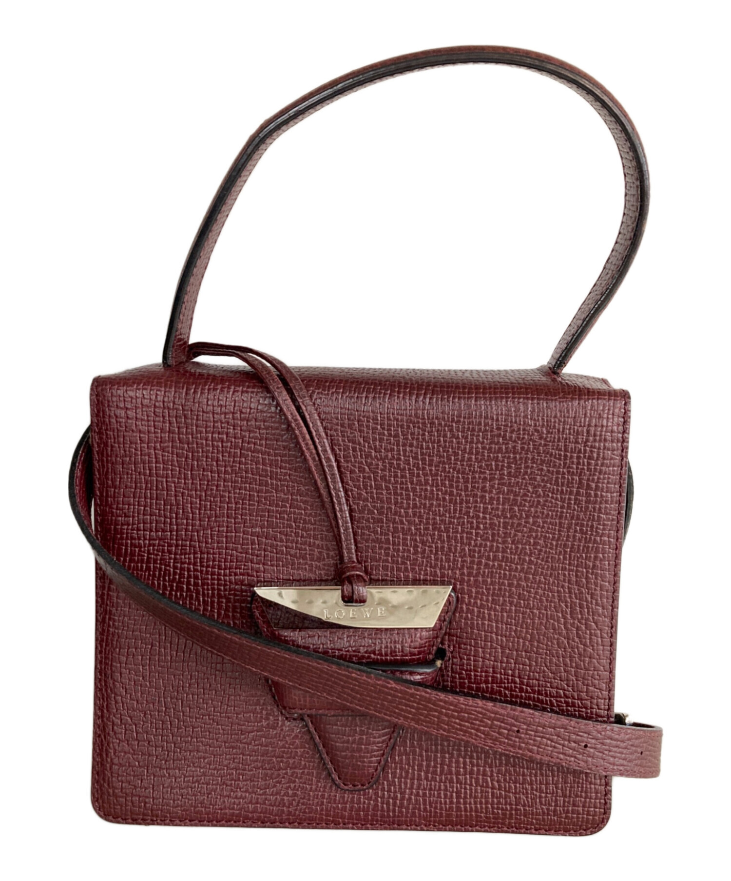 本物 ロエベ LOEWE バルセロナ ショルダーバッグ ポシェット レザー ボルドー Barcelona バッグ 中古・ 中古・古着通販】LOEWE (ロエベ) バルセロナ ボルドー｜ブランド・古着