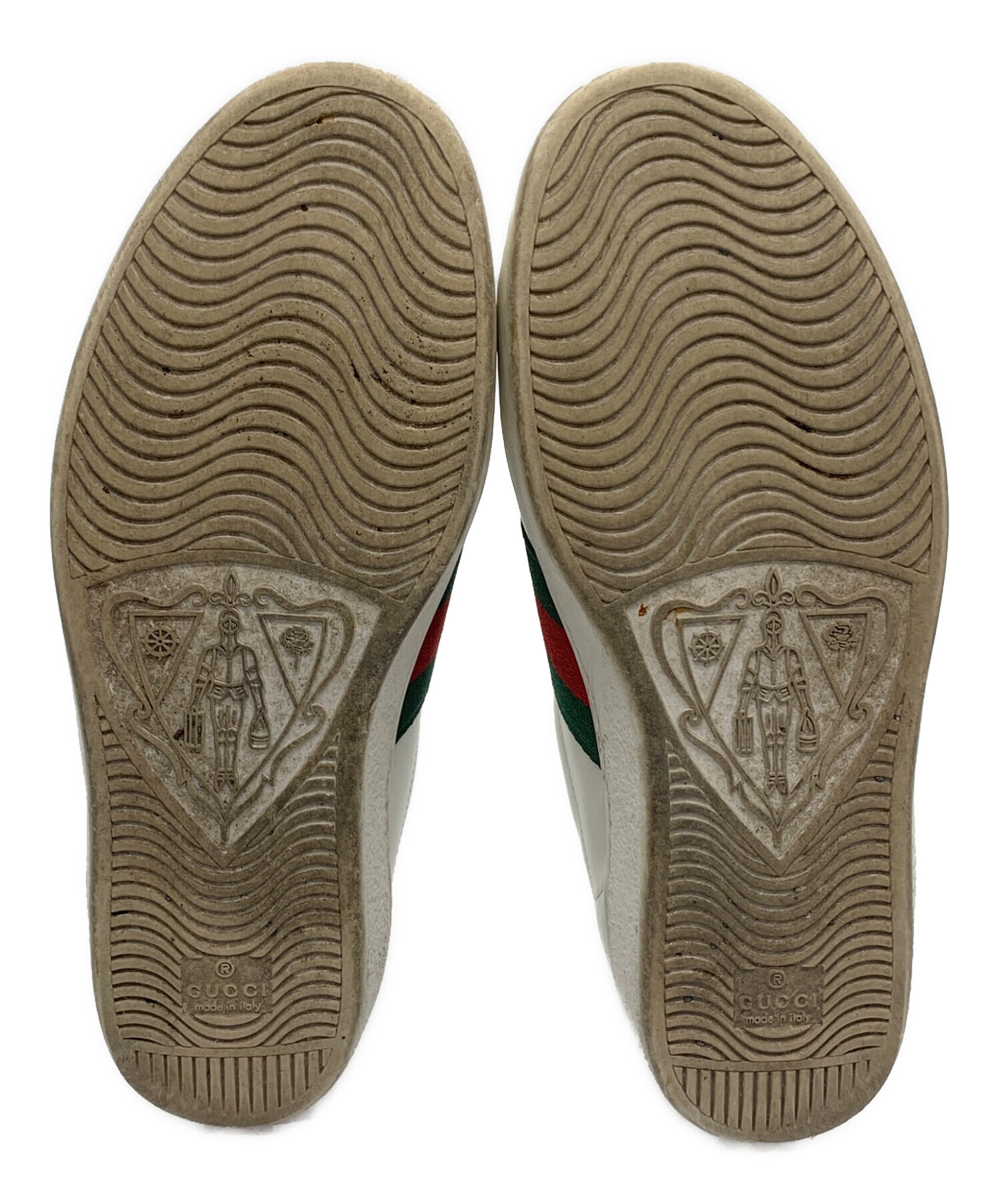 中古・古着通販】GUCCI (グッチ) スニーカー ホワイト×グリーン サイズ