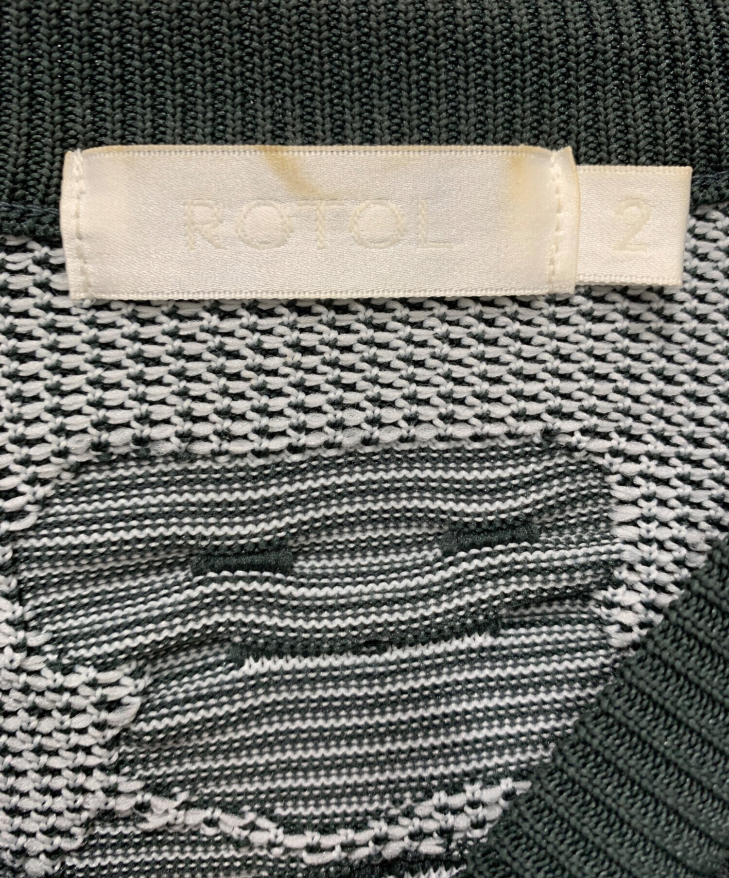 中古・古着通販】ROTOL (ロトル) 3D SKELTON KNIT グリーン サイズ 