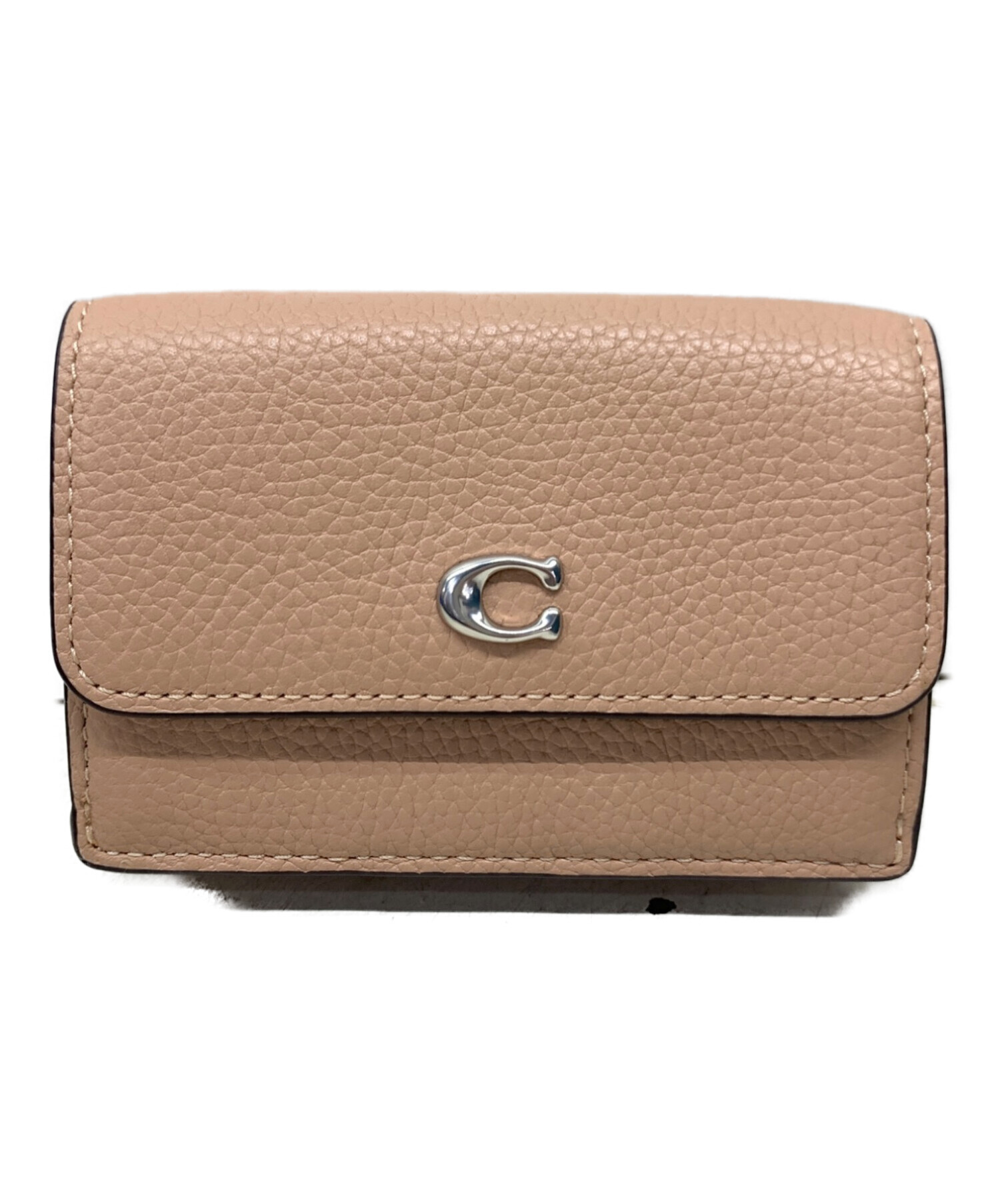 【美品】コーチ COACH 三つ折り財布 ベージュ/ブラウン　y2k 平成レトロ 中古・古着通販】COACH (コーチ) 3つ折り財布 ピンク｜ブランド・古着