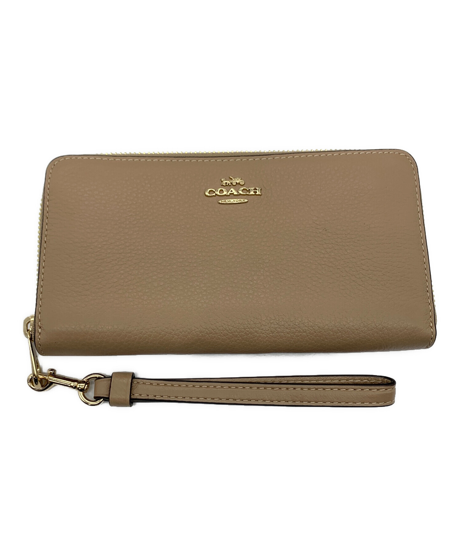 【美品】コーチ COACH 三つ折り財布 ベージュ/ブラウン　y2k 平成レトロ 中古・古着通販】COACH (コーチ) 3つ折り財布 ベージュ｜ブランド