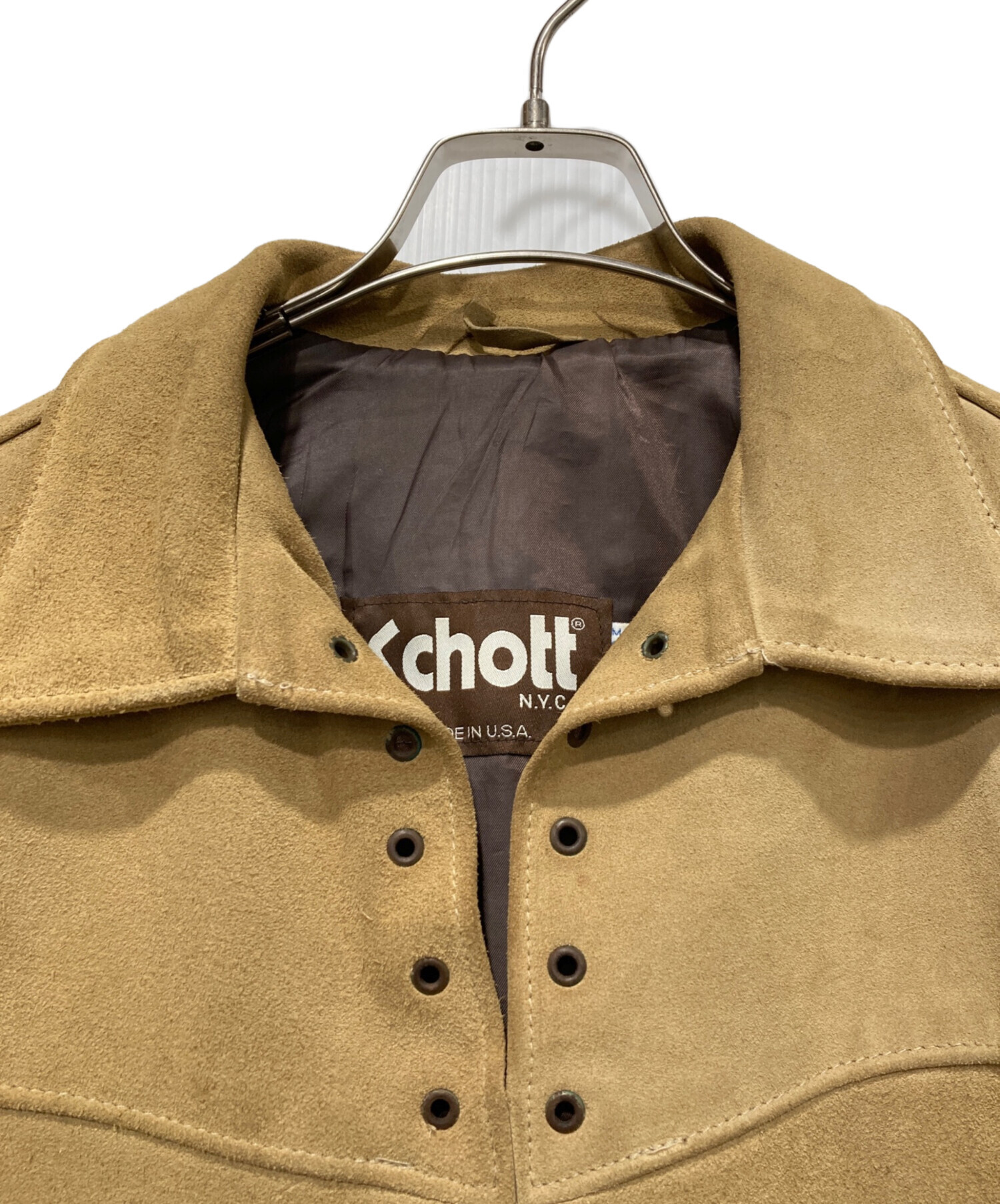 中古・古着通販】Schott (ショット) プルオーバージャケット ベージュ 