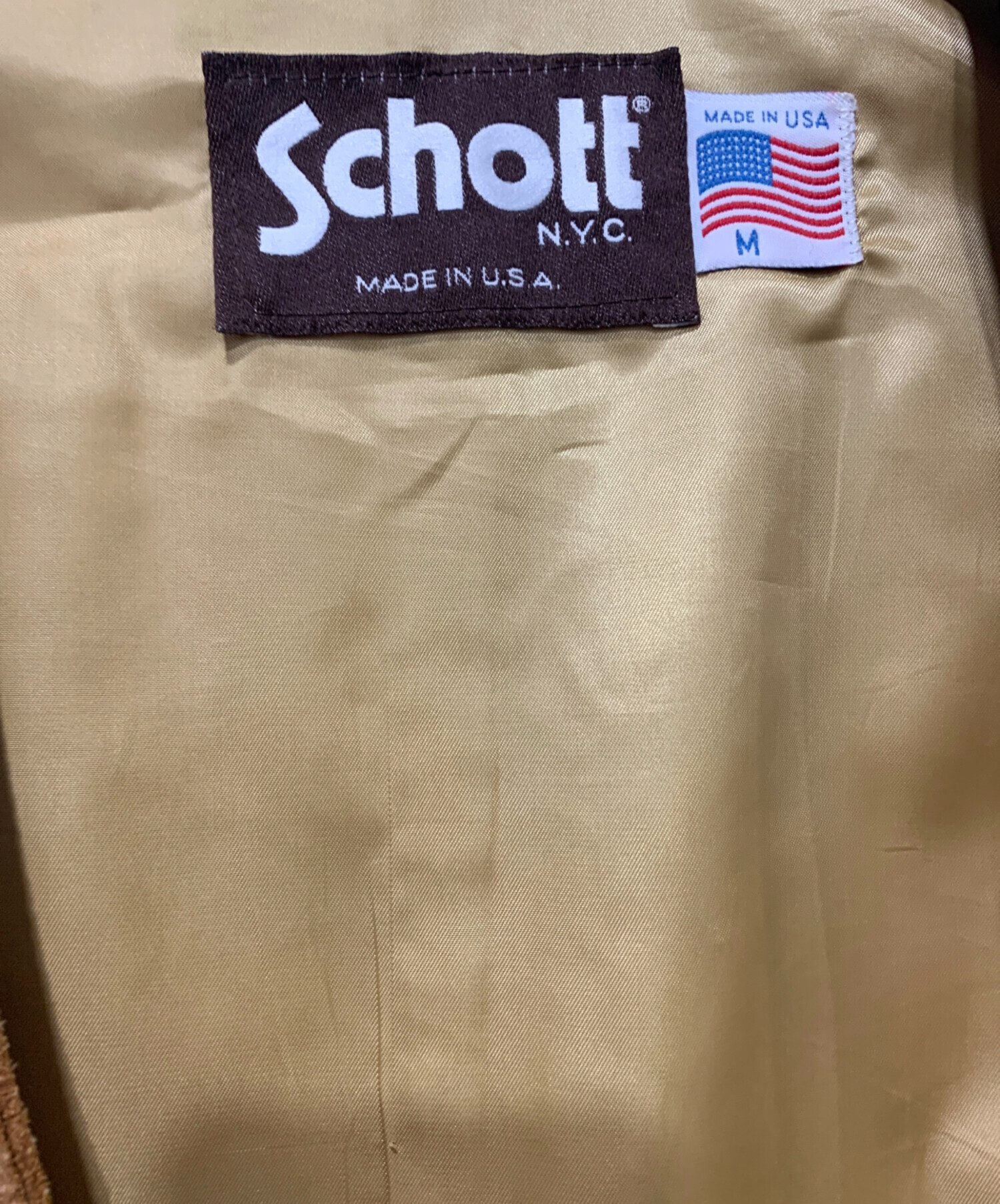 中古・古着通販】Schott (ショット) レザーベスト ブラウン サイズ 