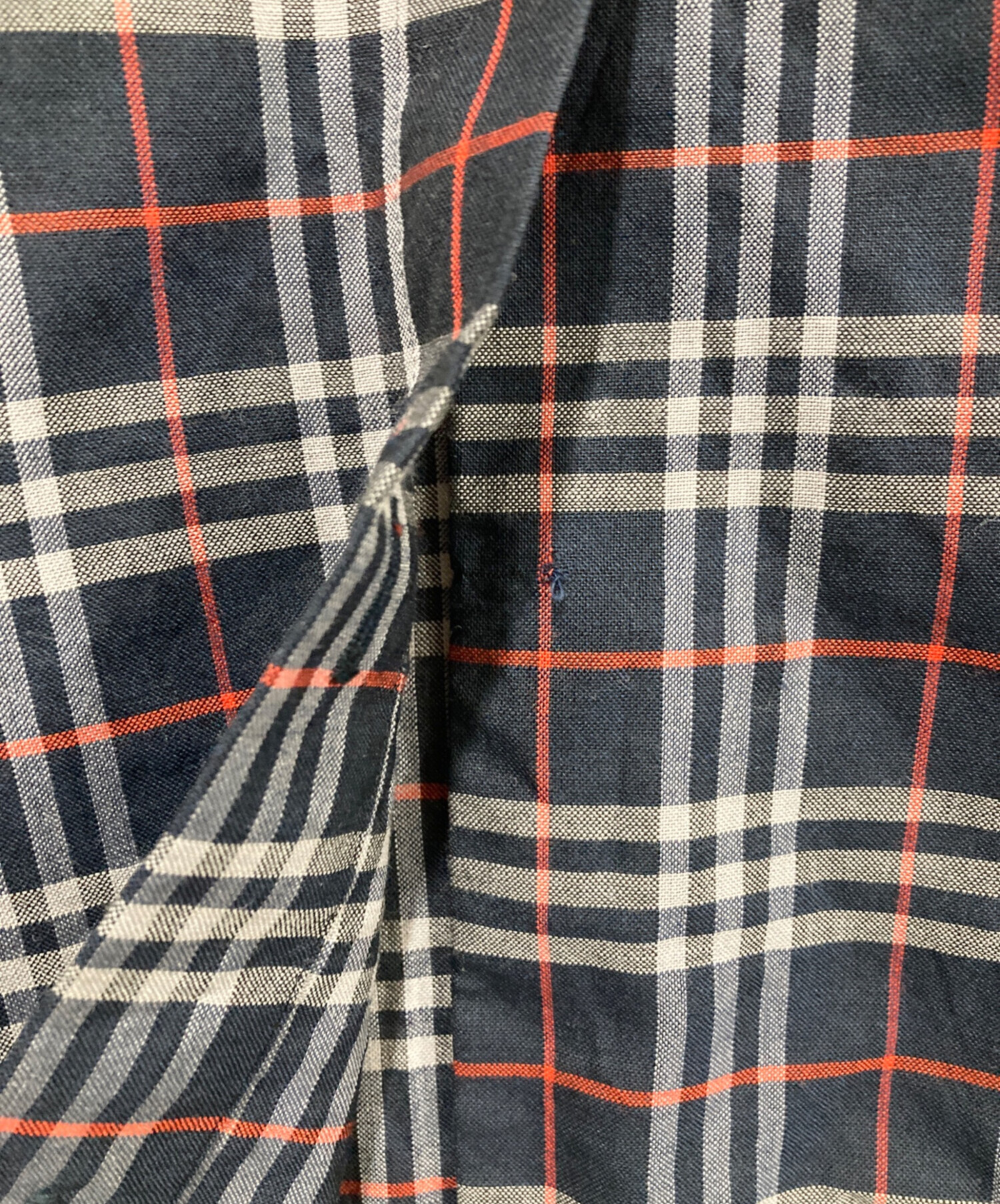 中古・古着通販】Burberry's (バーバリー) 金釦半袖シャツ ネイビー