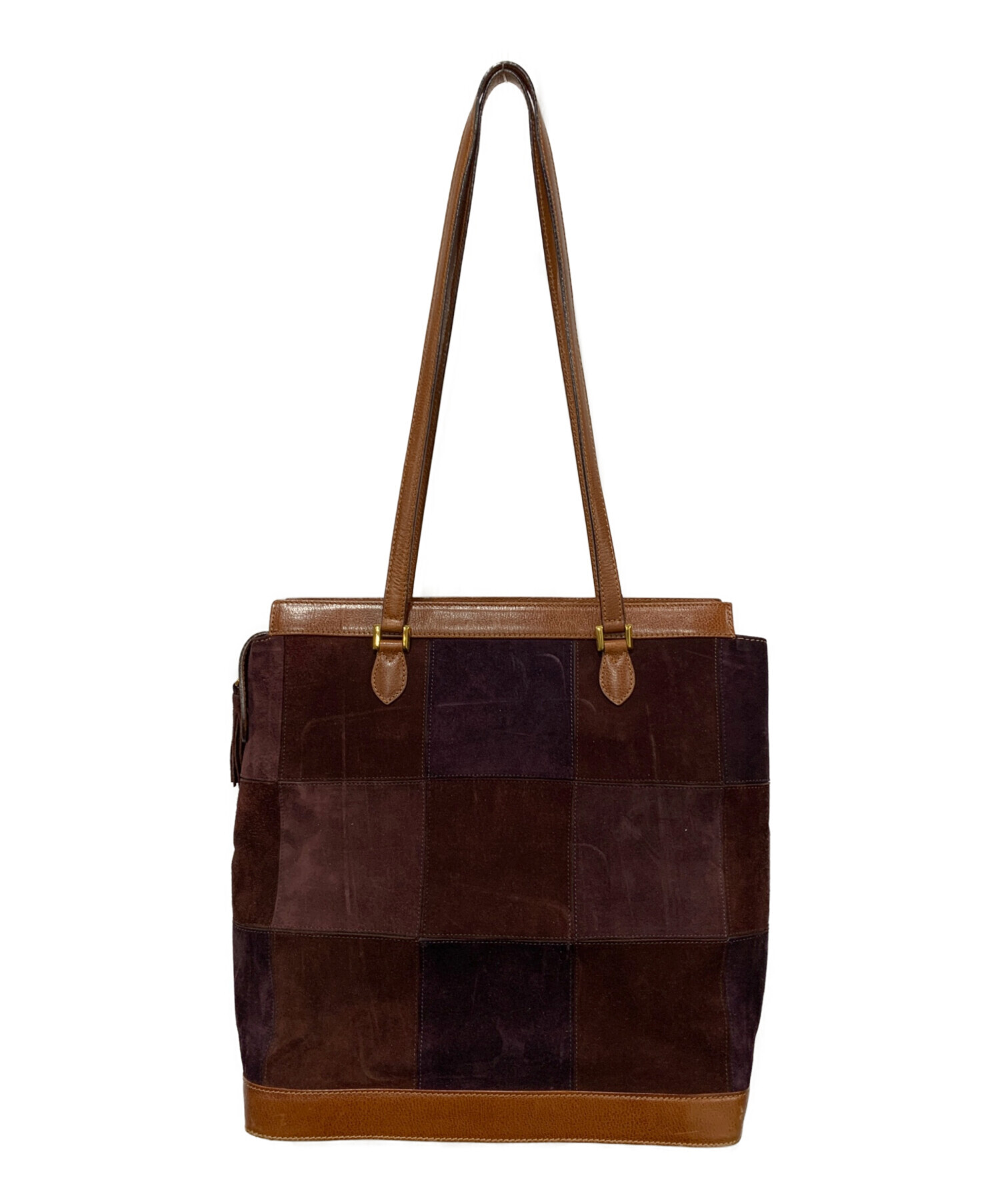 フェラガモ　ブラウン スエード ハンドバッグ　トートバッグ 中古・古着通販】Salvatore Ferragamo (サルヴァトーレ フェラガモ