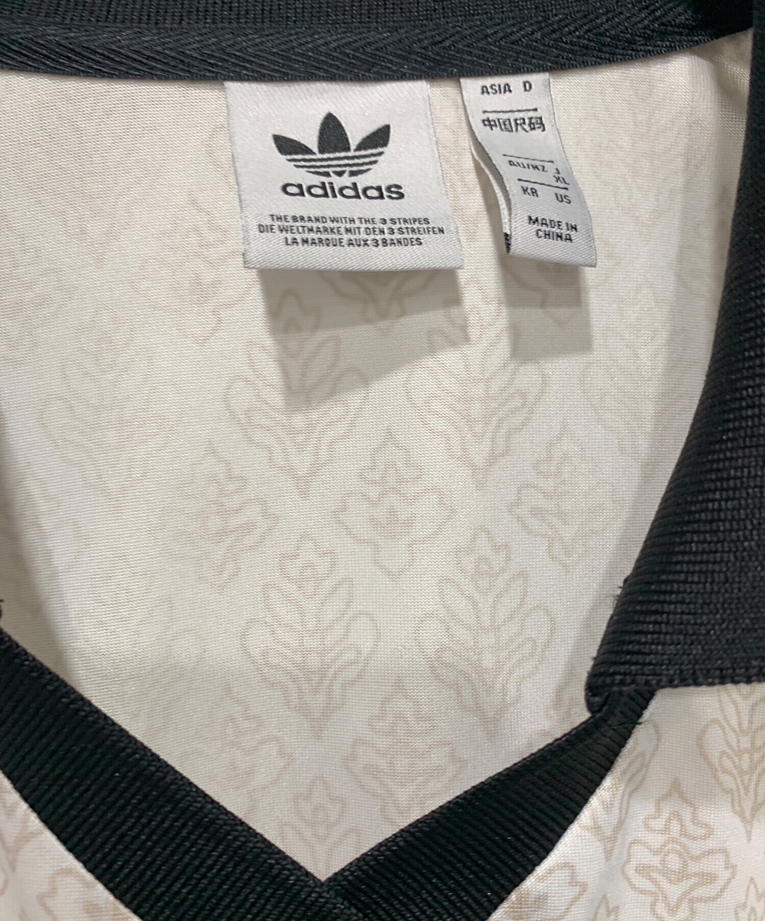 中古・古着通販】adidas (アディダス) ゲームシャツ ホワイト×ブラック